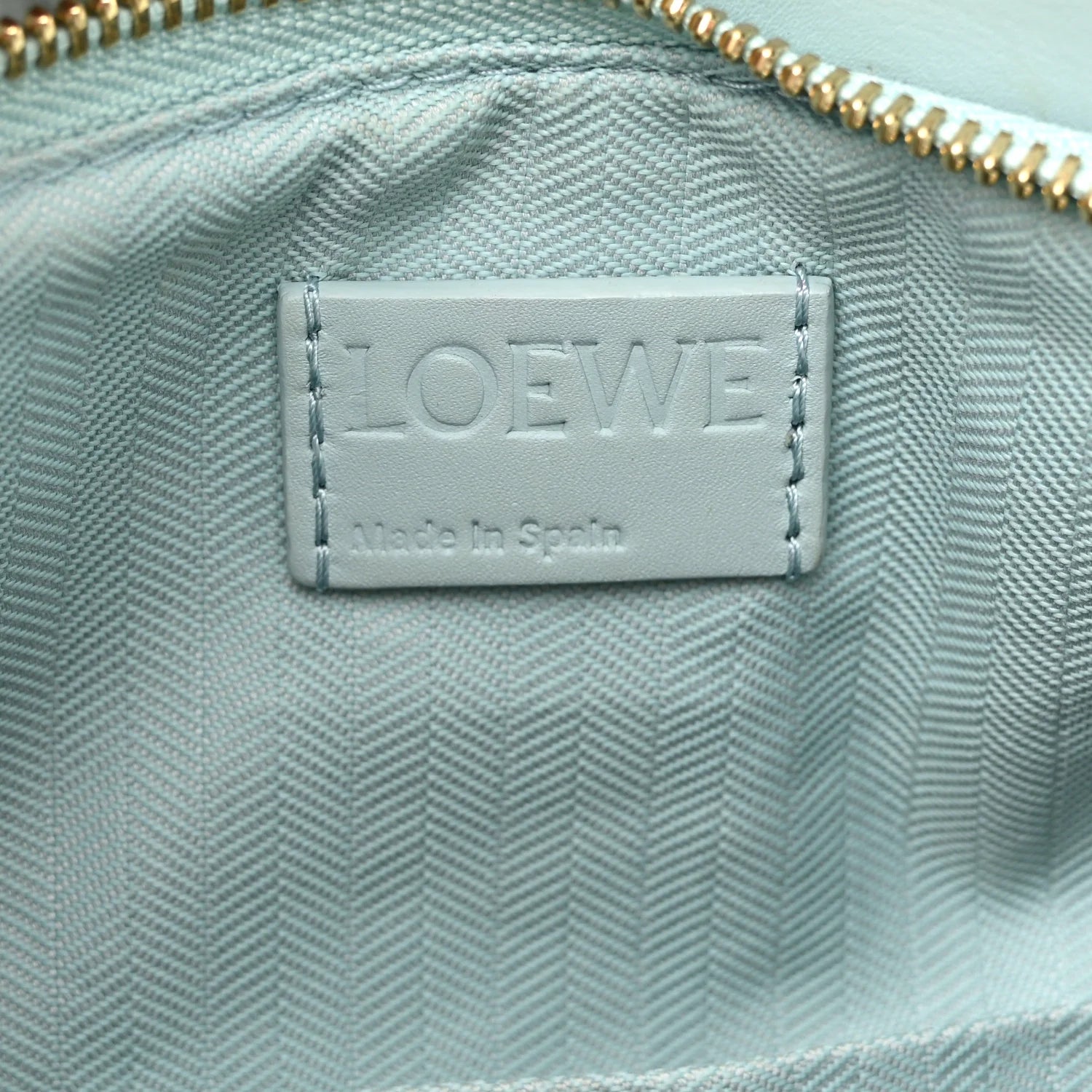 Grained Calfskin Small Puzzle Bag Aquamarine