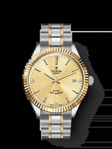 Style, Stainless Steel and Yellow Gold with Diamond-Set, 38Mm, Ref# M12513-0007