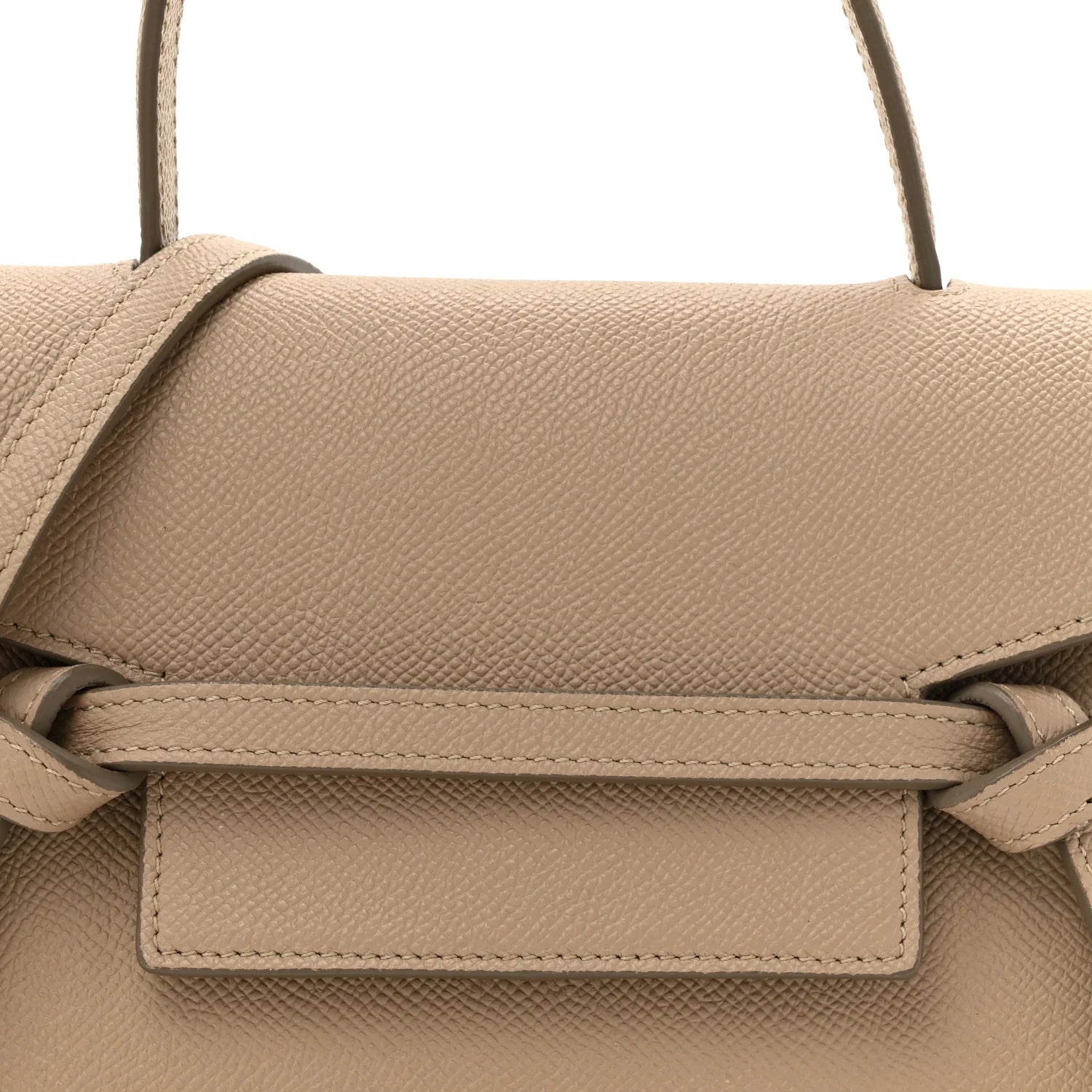 Grained Calfskin Nano Belt Bag Light Taupe