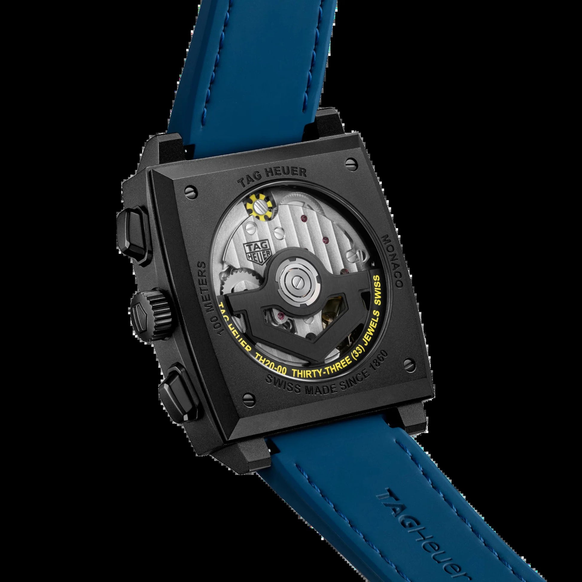 Unworn  Monaco Chronograph Skeleton, Black DLC Titanium, Automatic, 39Mm, Ref# CBL2188.FT6261, Box and Papers