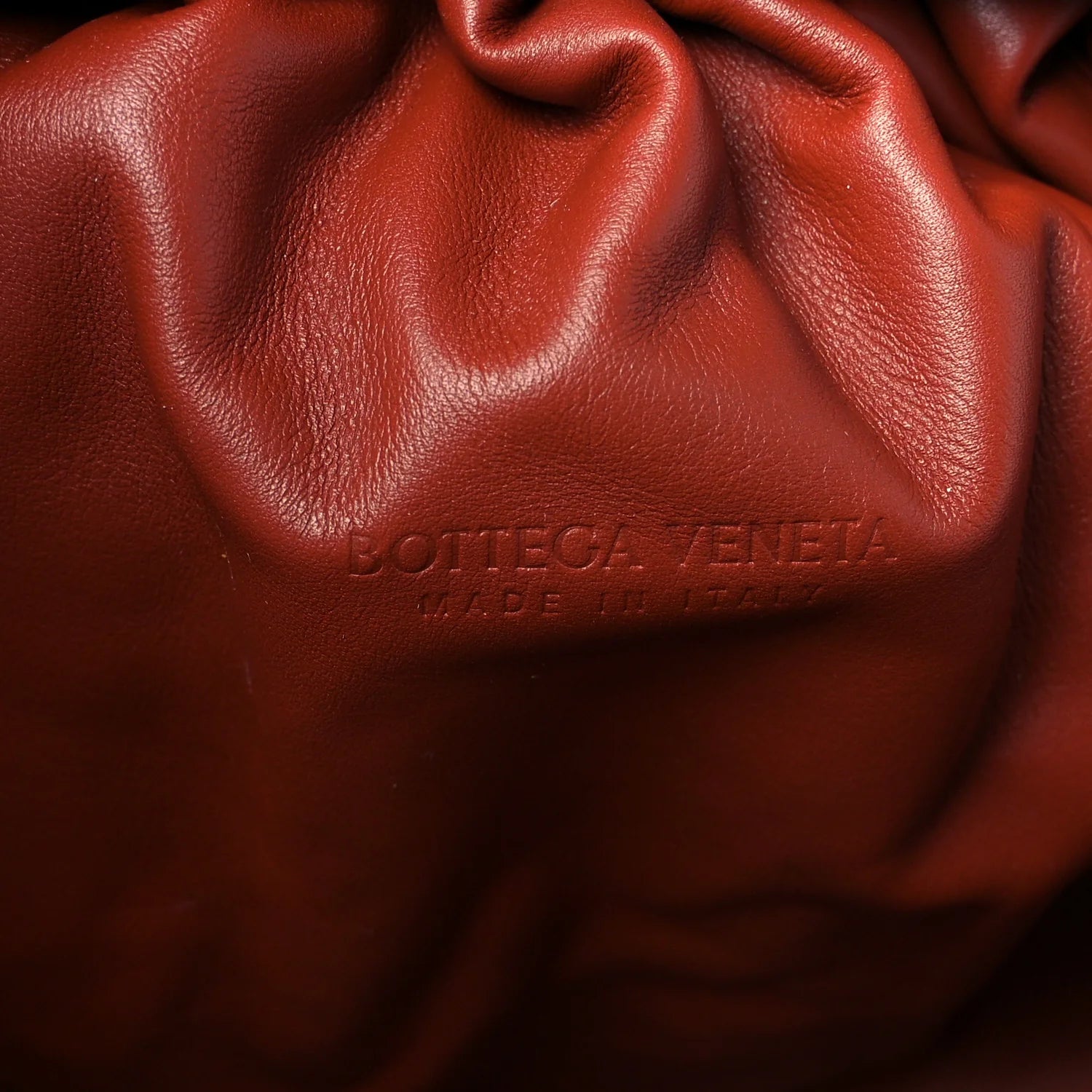 Smooth Butter Calf the Pouch Oversized Clutch Rust