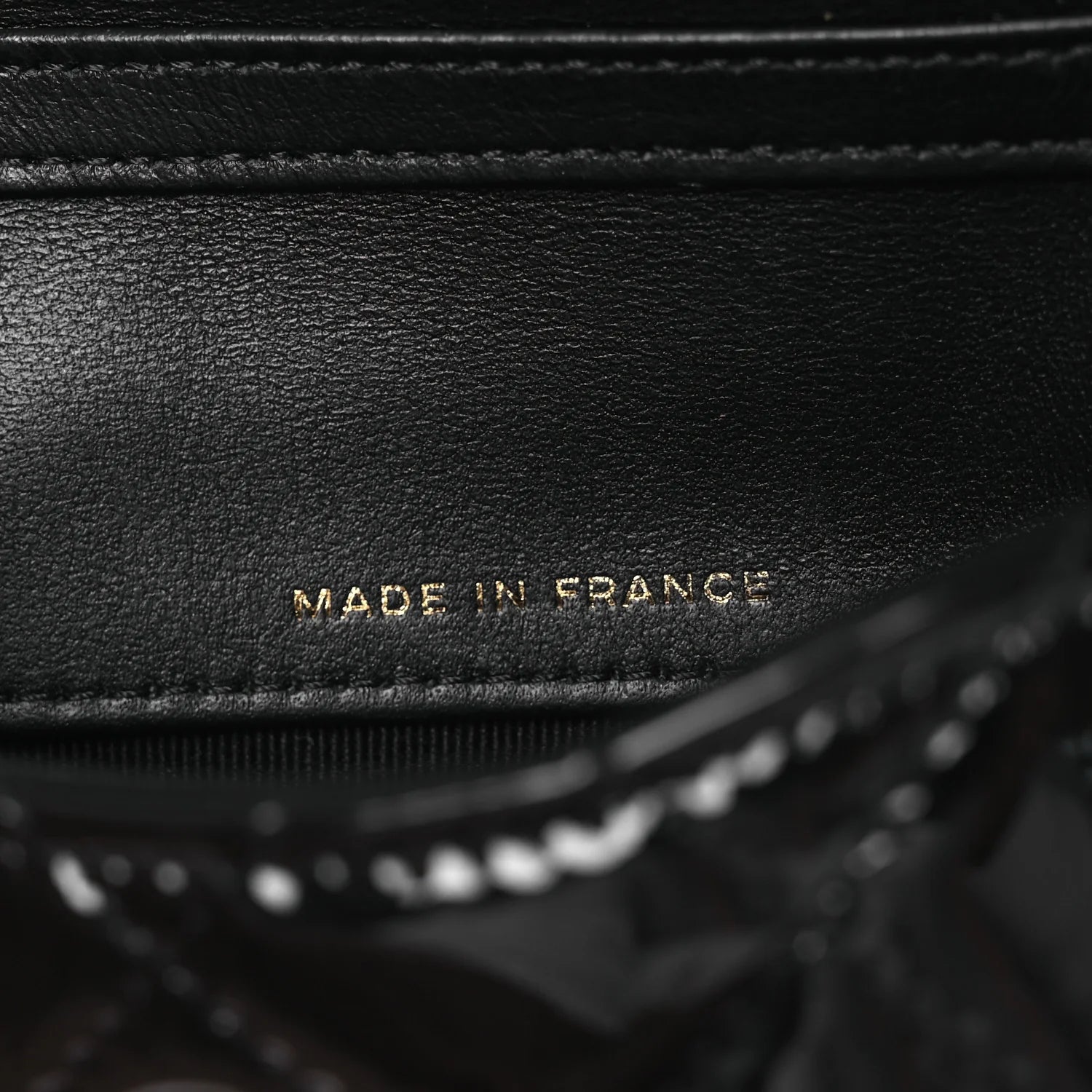 Patent Enamel Quilted Coco Hearts Clutch with Chain Black