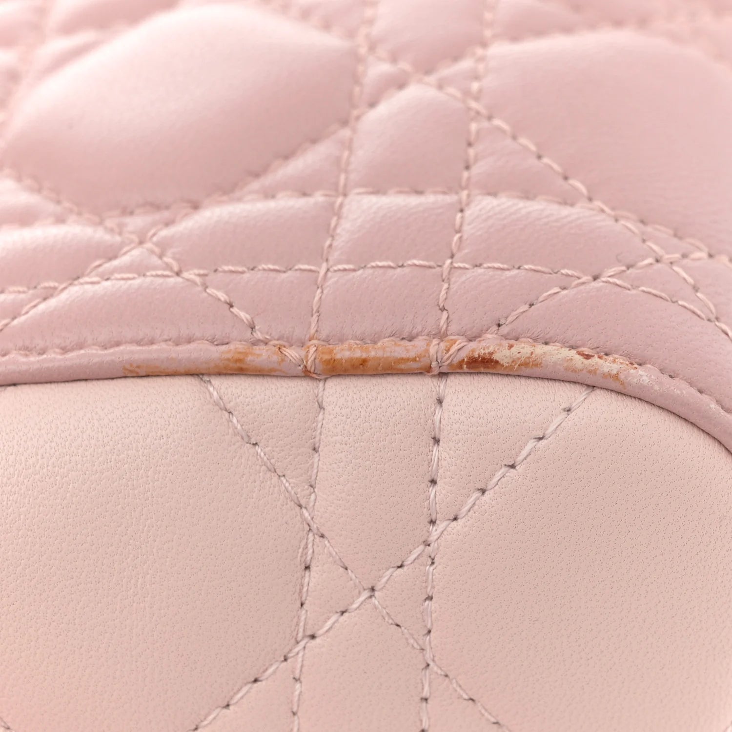 Lambskin Cannage Medium Tri-Color Lady Dior Rose Pale