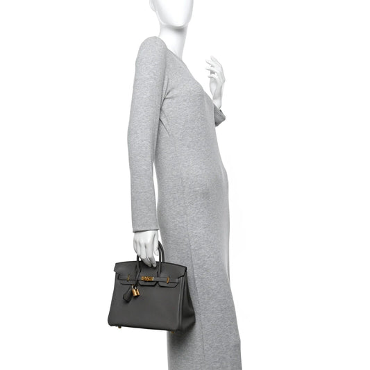 Togo Birkin 25 Gris Meyer