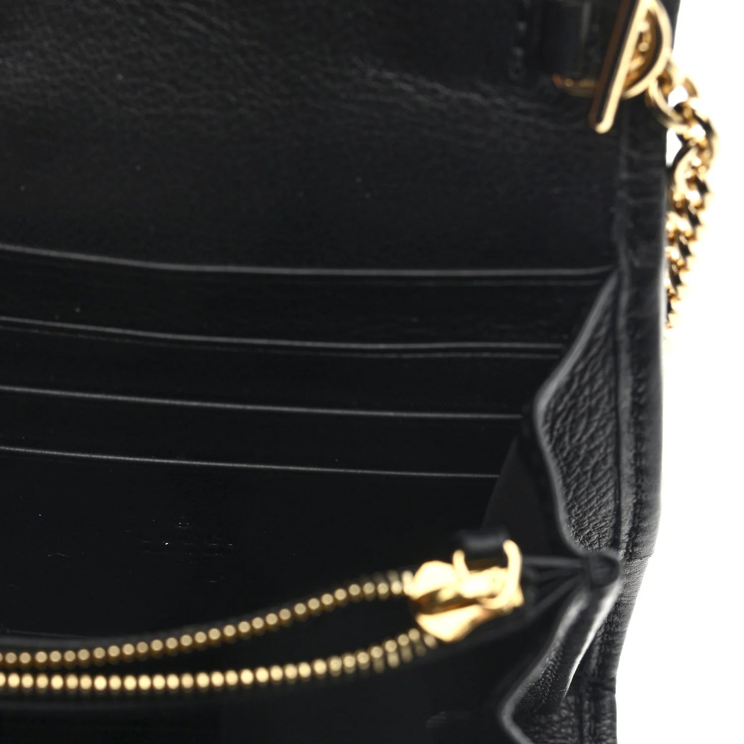 Roxy Calfskin Medium Blondie Chain Wallet Black