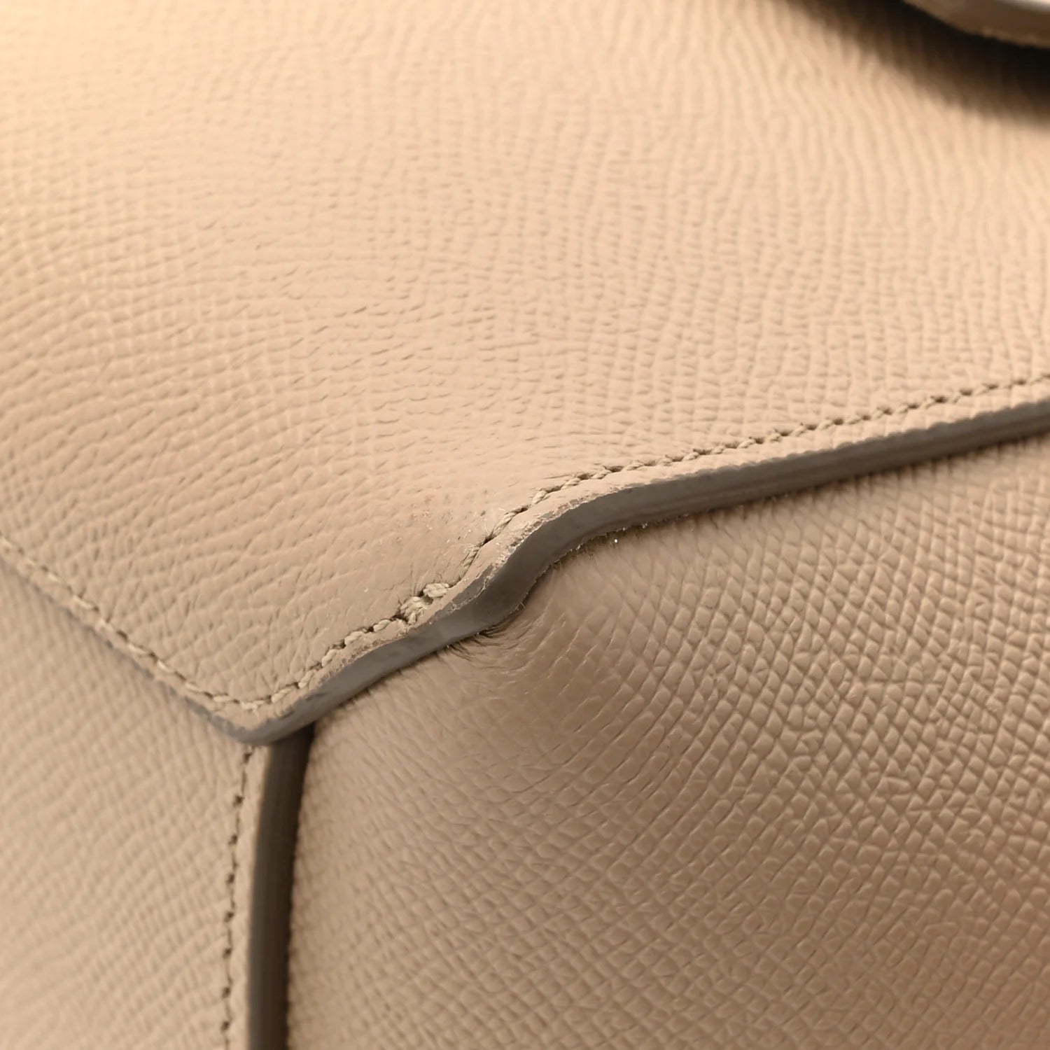 Grained Calfskin Nano Belt Bag Light Taupe