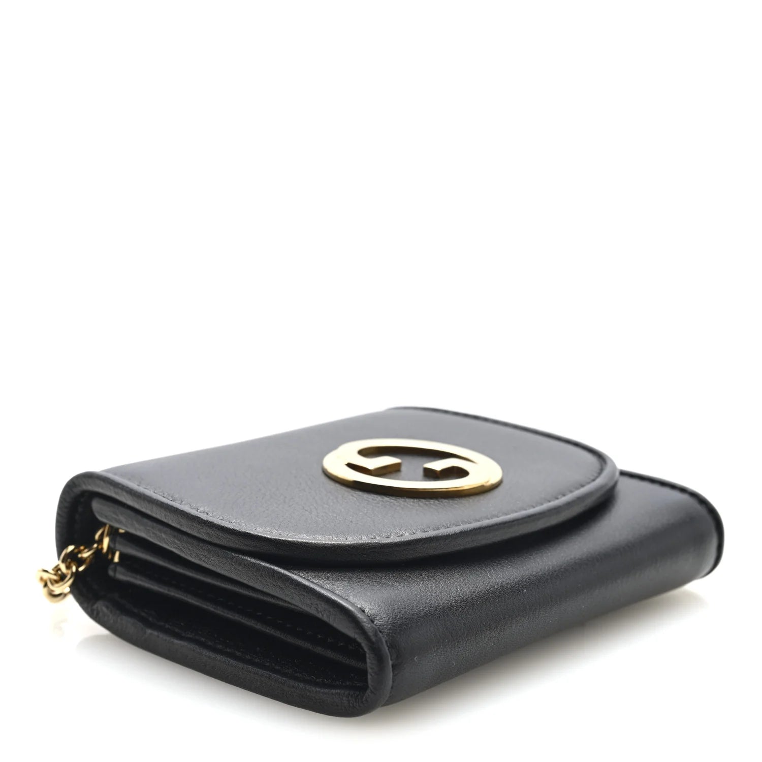 Roxy Calfskin Medium Blondie Chain Wallet Black