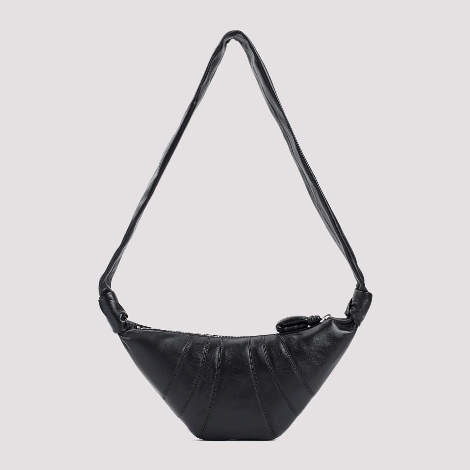 LEATHER CROISSANT ZIP BAG
