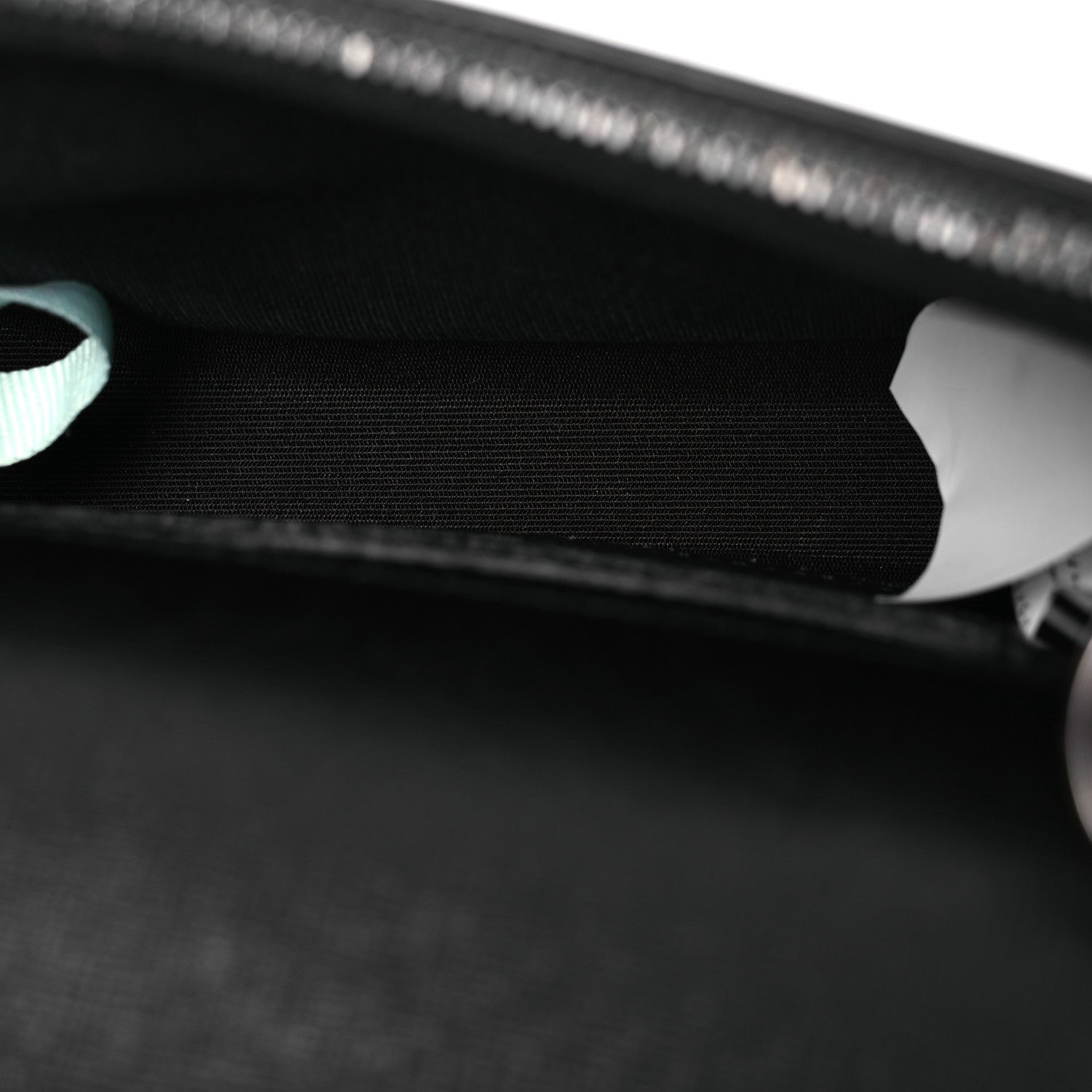 Saffiano Striped Mini Diag Binder Clip Bag Black White Yellow