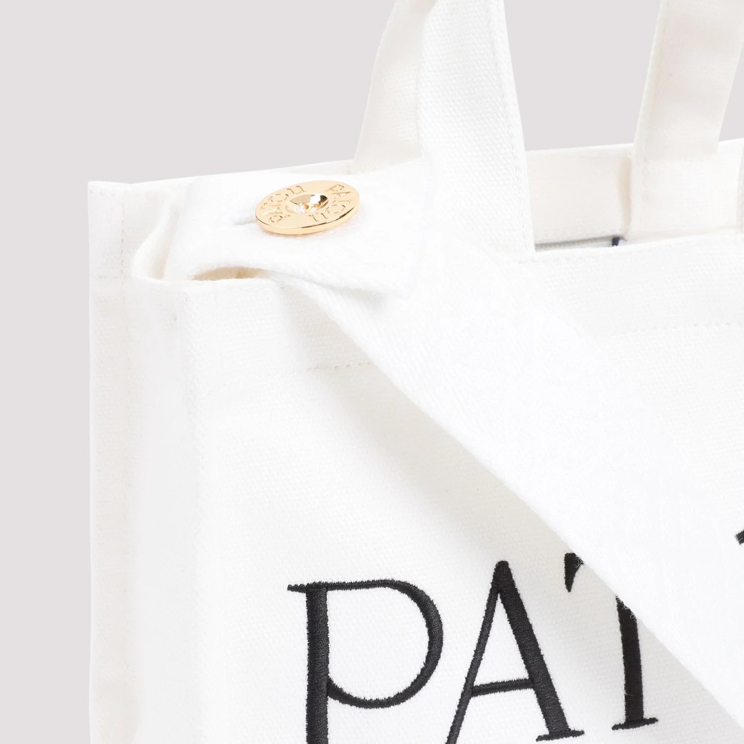 WHITE CANVAS SMALL TOTE  SHOPPING BAG