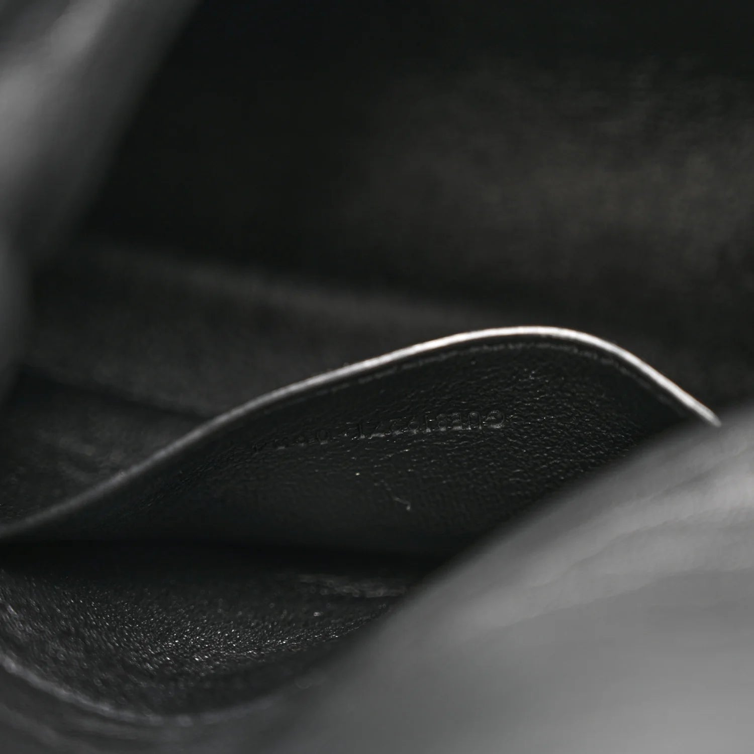 Grained Lambskin Small Cassandre Chain Pouch Black