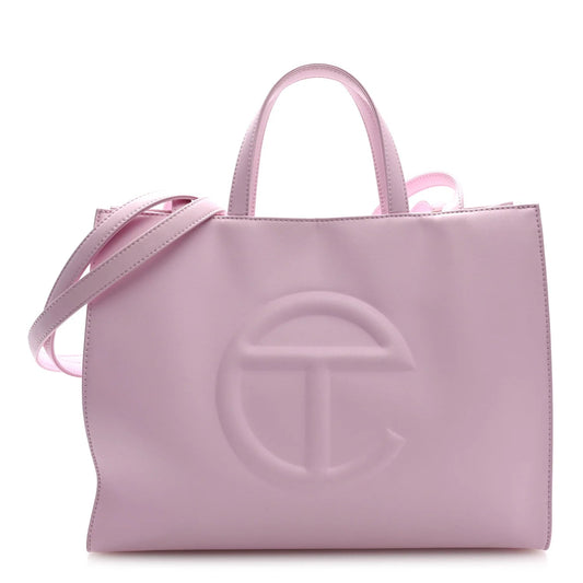 Vegan Leather Medium Shopping Bag Bubblegum