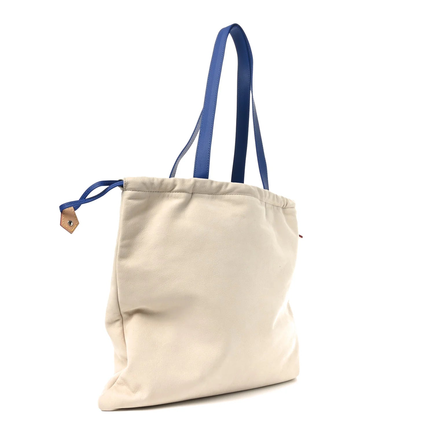Nubuck Dust Bag Tote Ecru White