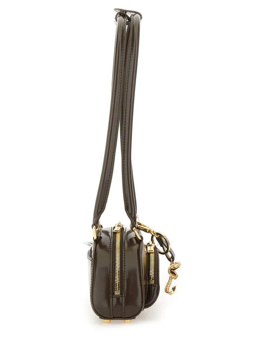 MINI LEATHER SHOULDER BAG with CHARM
