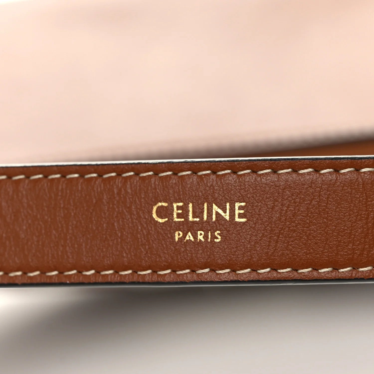 Smooth Calfskin Triomphe Embroidered Ava Shoulder Bag Tan