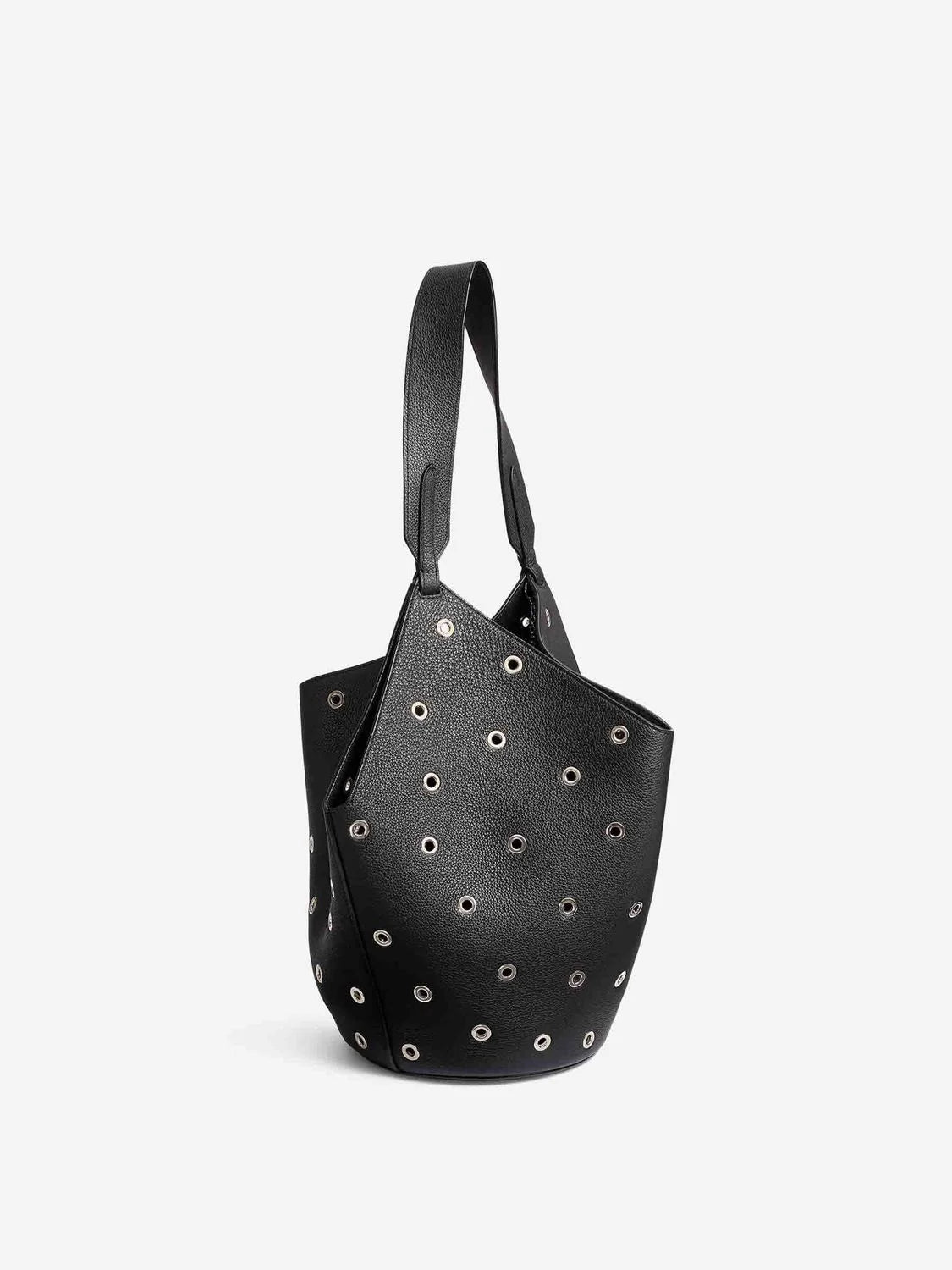 LOTUS SMALL BLACK PERFORATED BAG