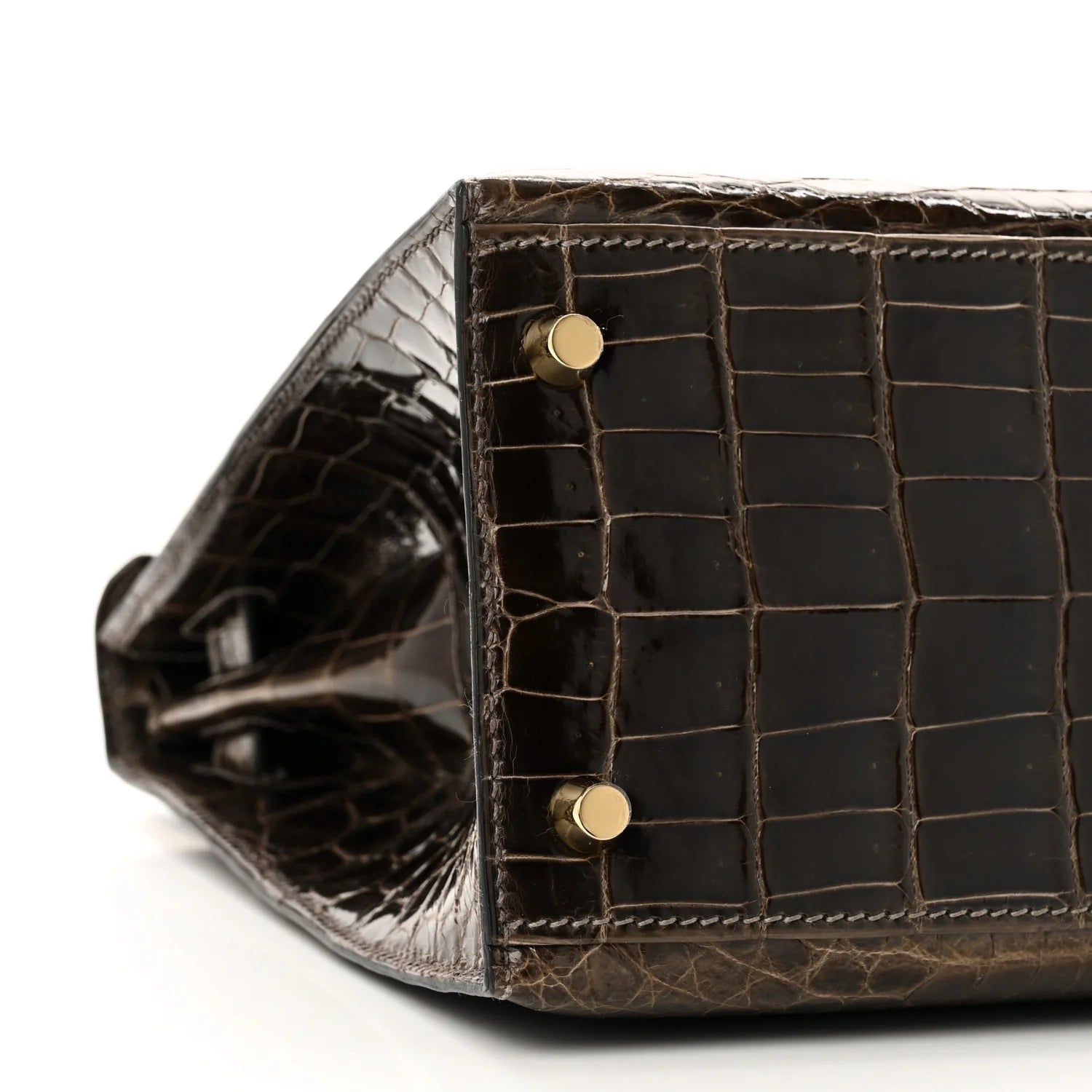 Shiny Niloticus Crocodile Kelly Sellier 28 Gris Elephant