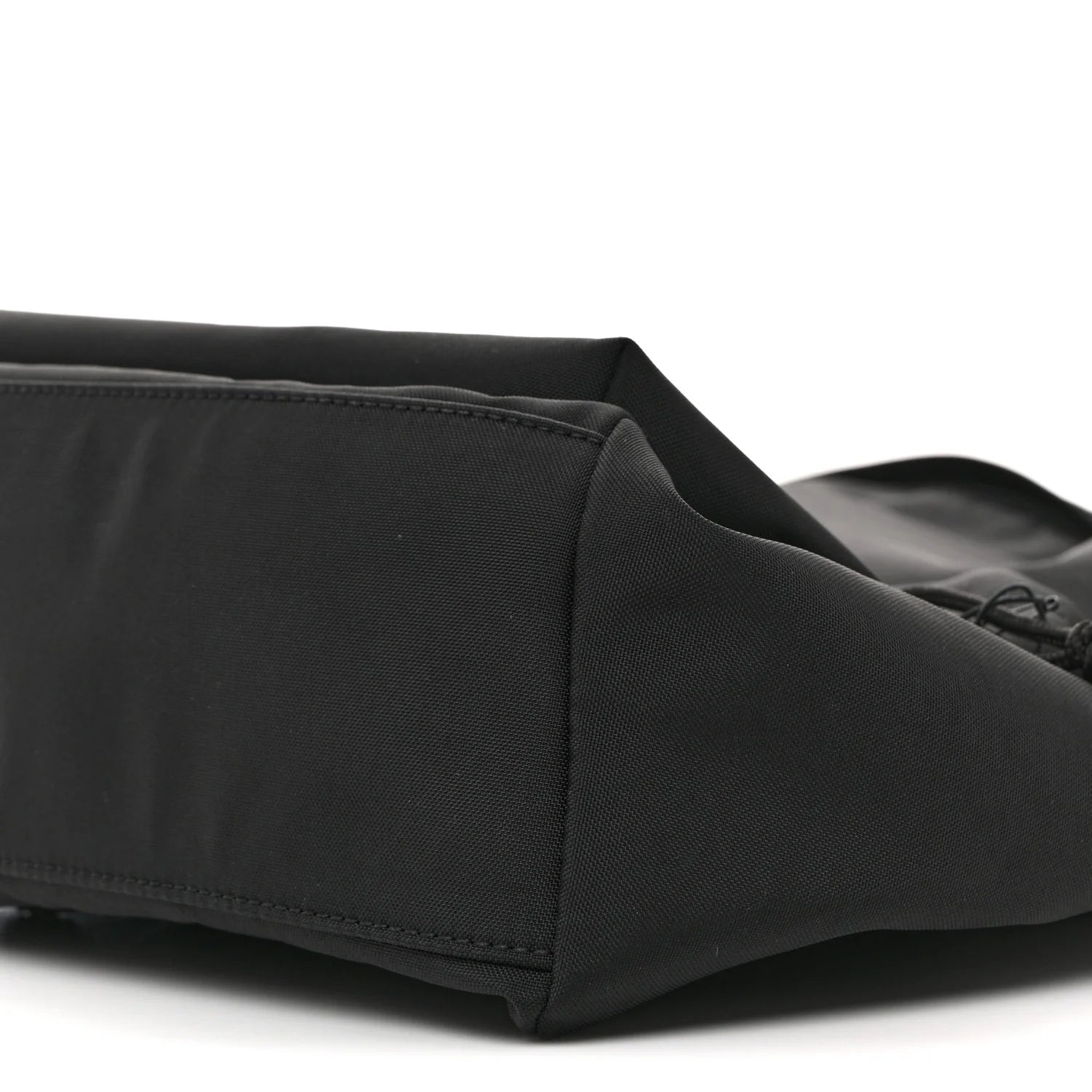 Sport Nylon Logo Embroidered Large Wheel Backpack Black