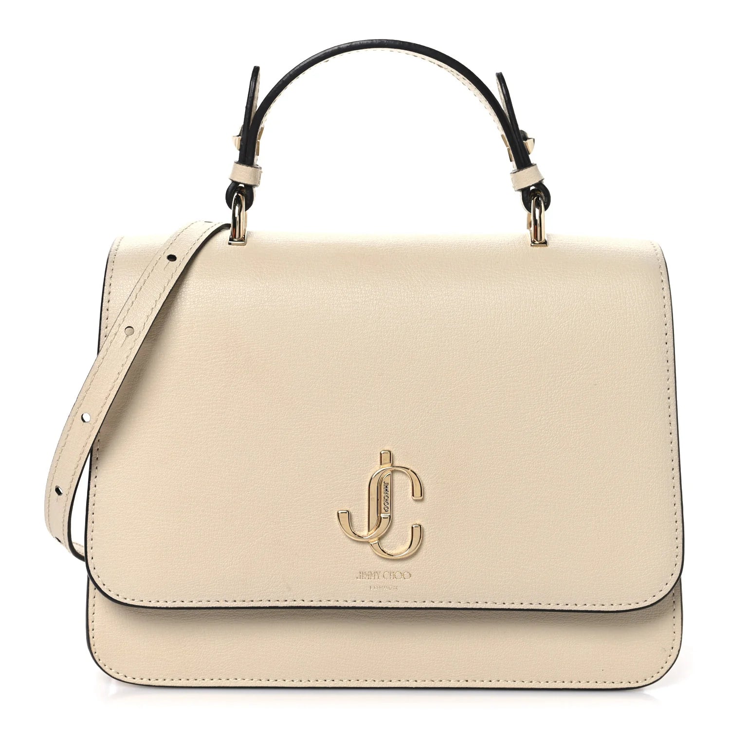 Grainy Calfskin JC Top Handle Beige
