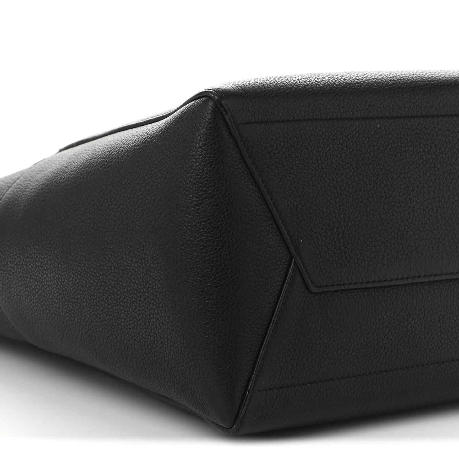 Soft Grained Calfskin Sangle Bucket Bag Black