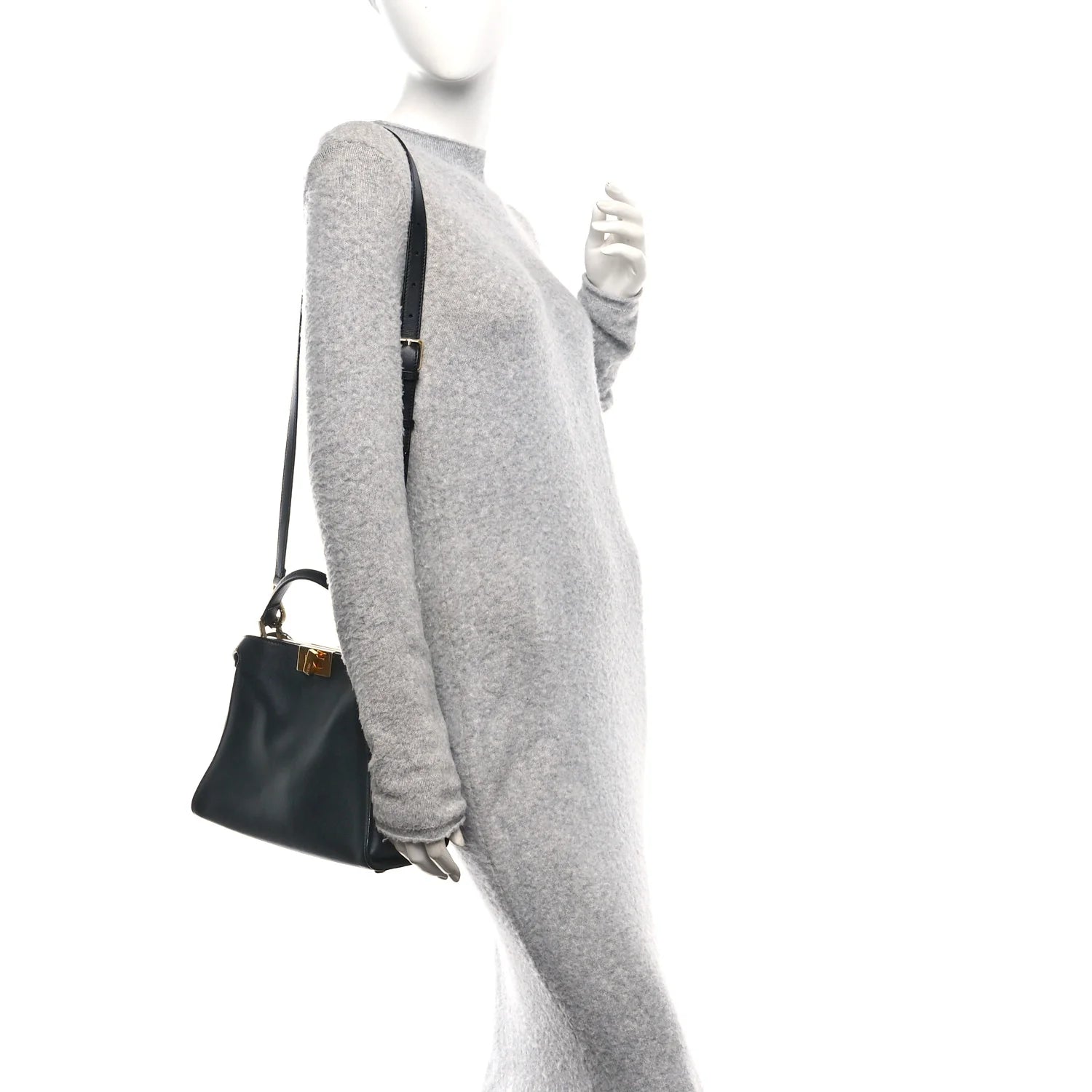 Vitello Tahiti Burro Medium Peekaboo Iconic Essentially Satchel Black Corda