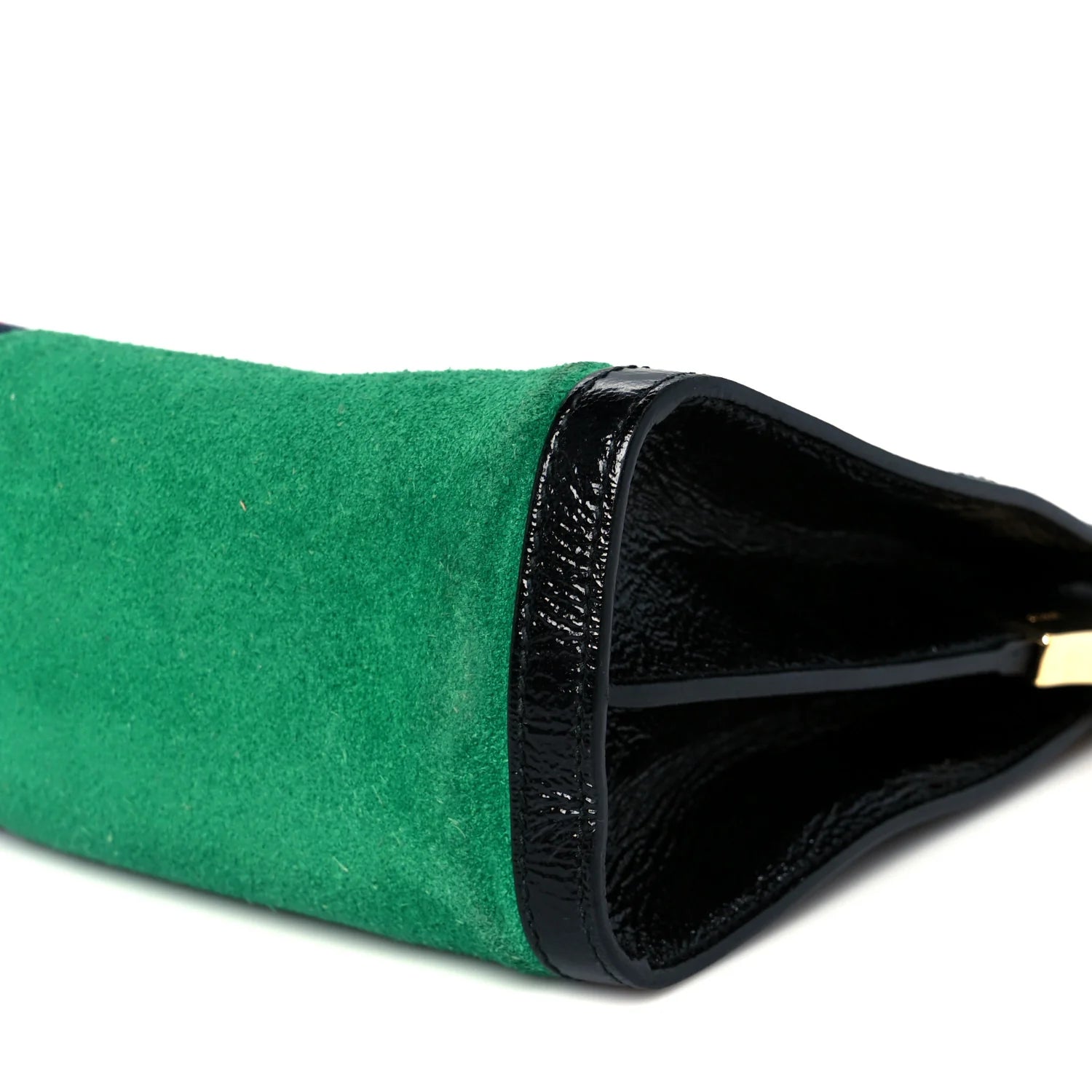 Suede Patent Web Medium Ophidia Chain Shoulder Bag New Shamarock Black