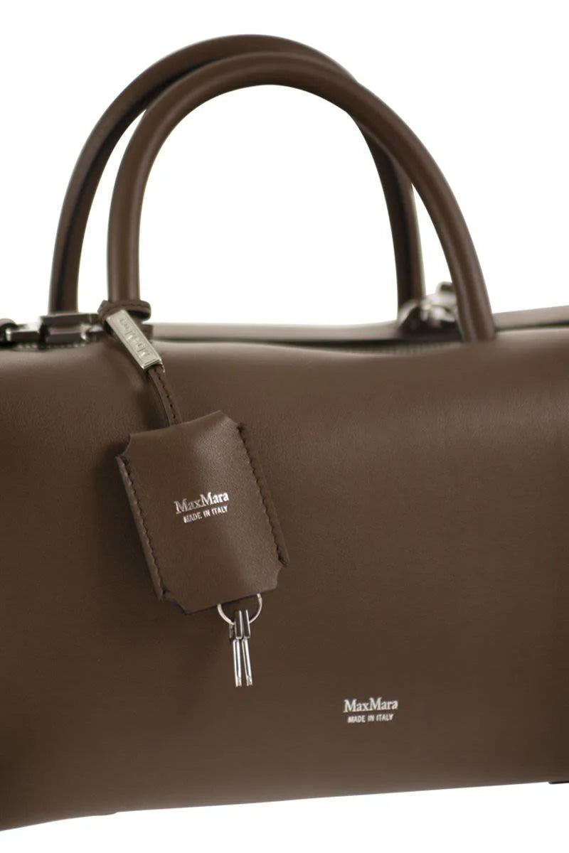 HOLDALLM - MEDIUM SATCHEL in NATURAL LEATHER
