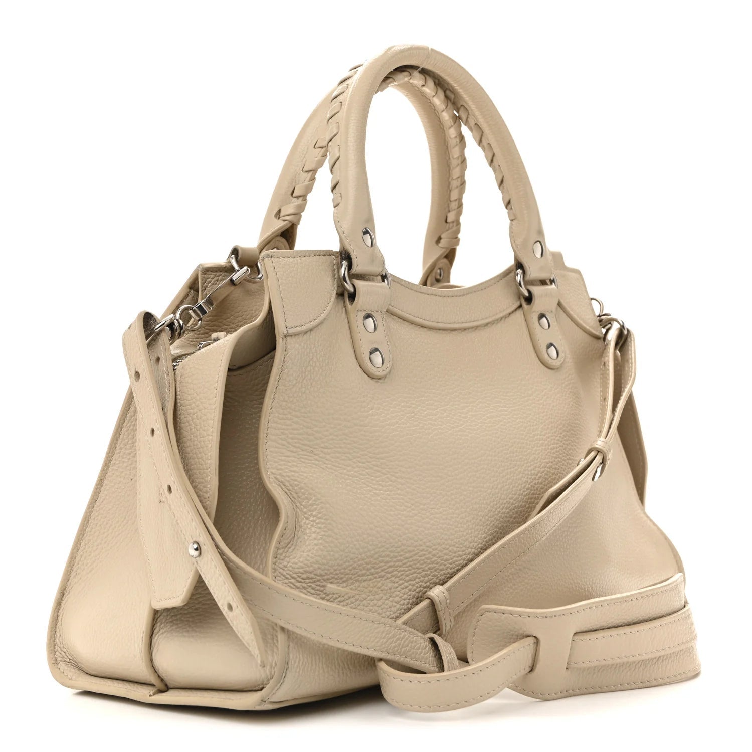 Grained Calfskin Neo Classic Silver Hardware S City Cream