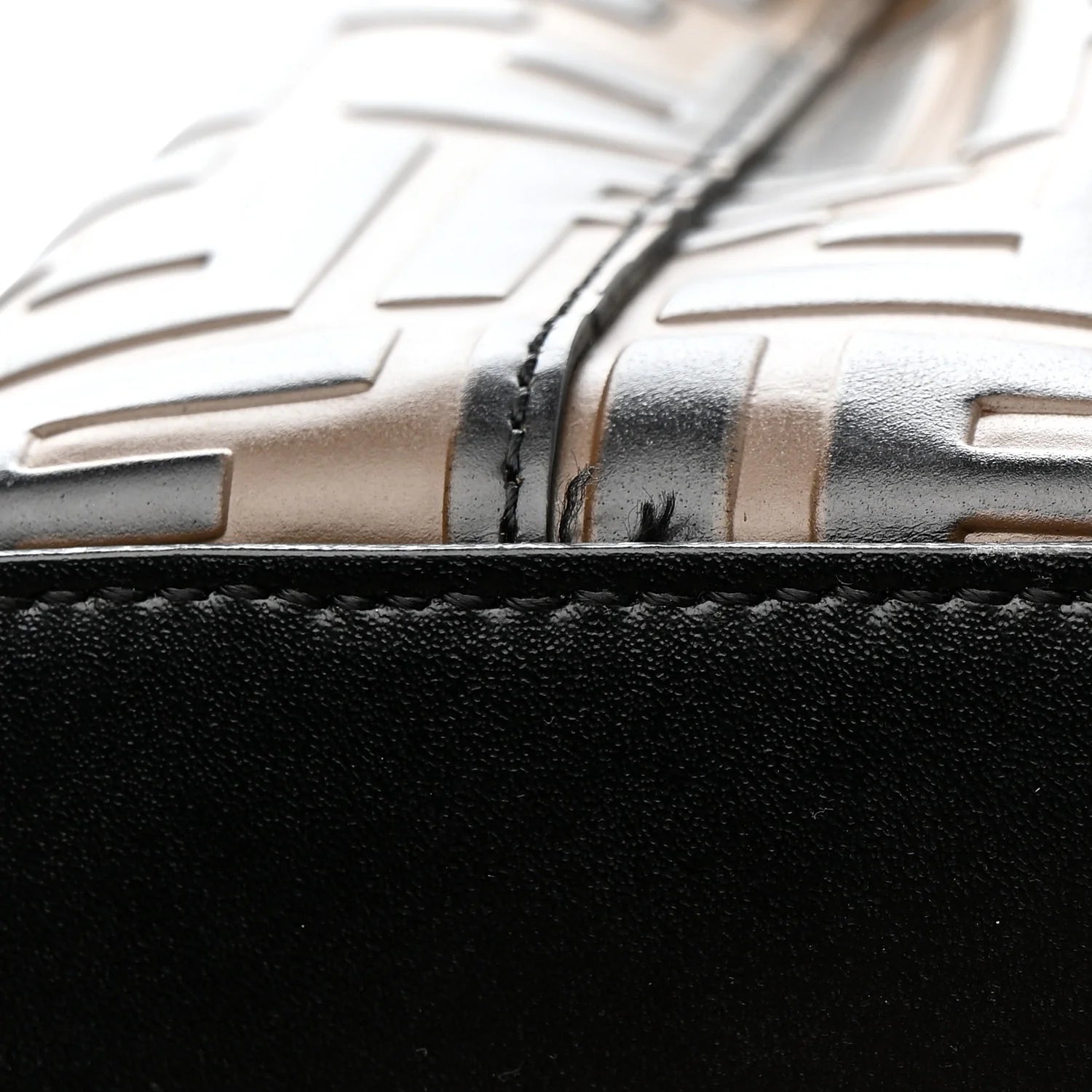 Vitello Liberty F Is  Bi-Color FF 1974 Embossed Mini Mon Tresor Bucket Bag Maya Black