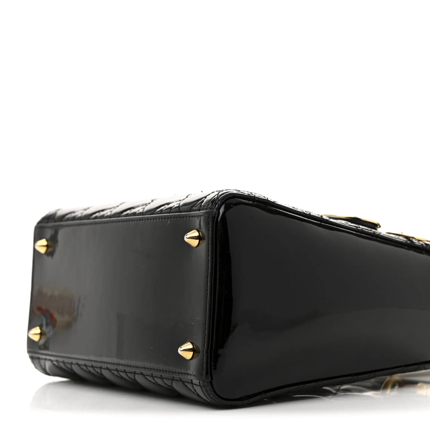 Patent Cannage Medium Lady Dior Black