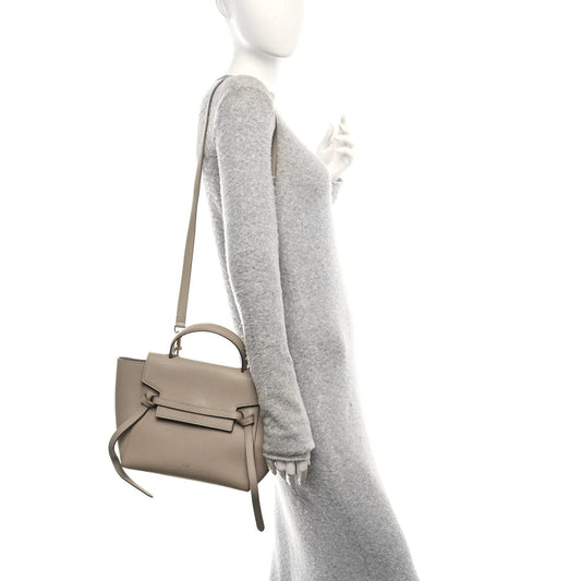 Grained Calfskin Nano Belt Bag Light Taupe