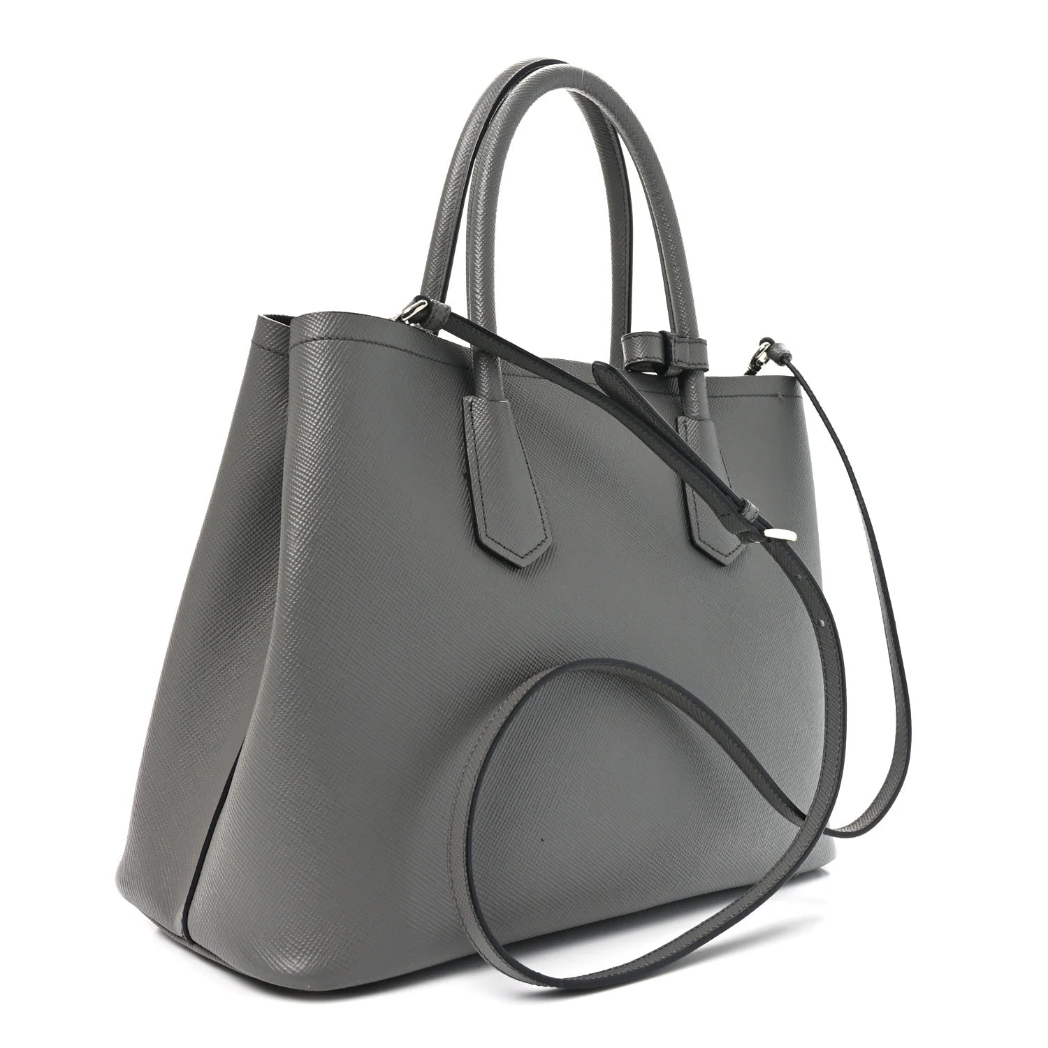 Saffiano Cuir Small Double Bag Marmo