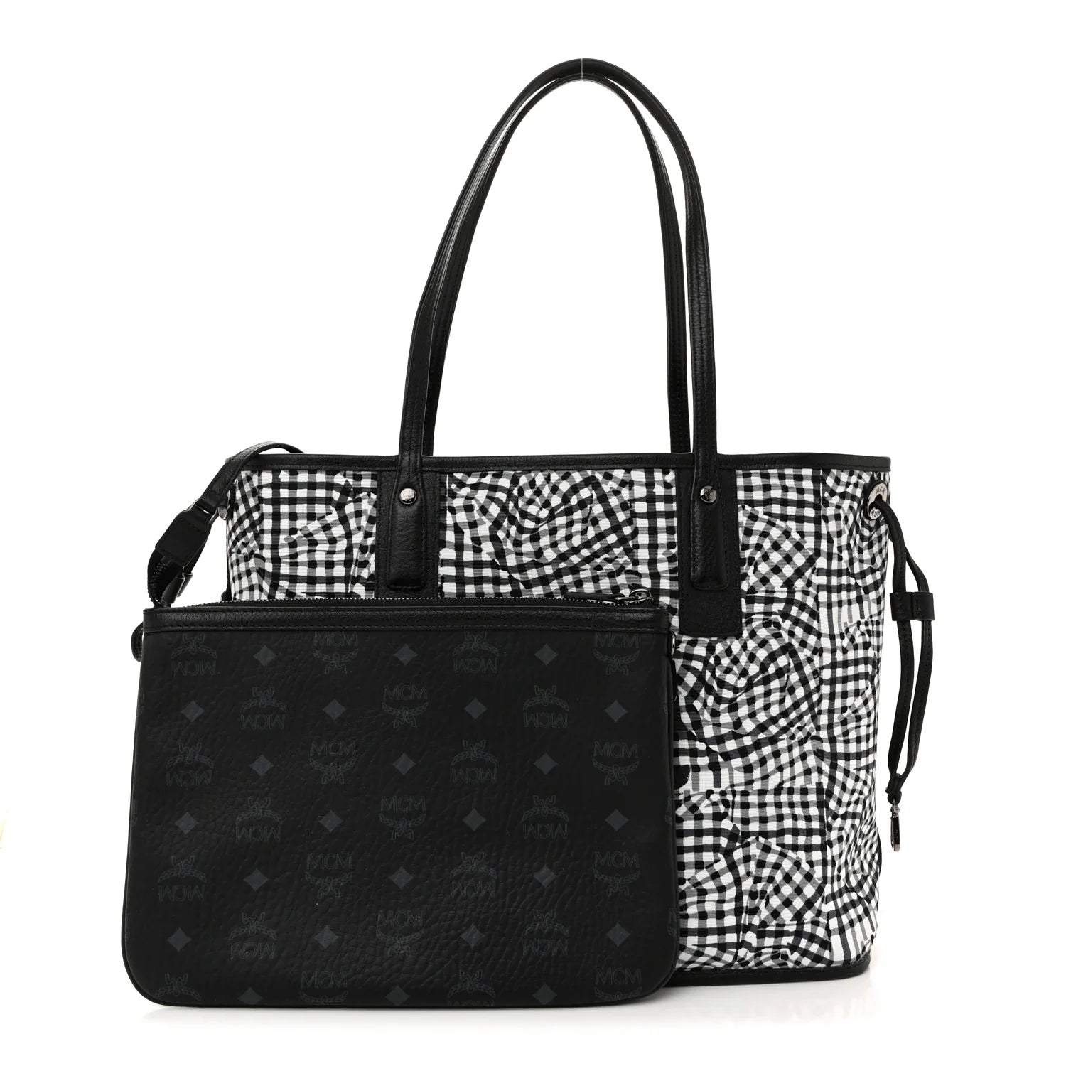 Visetos Medium Liz Reversible Shopper Tote Black