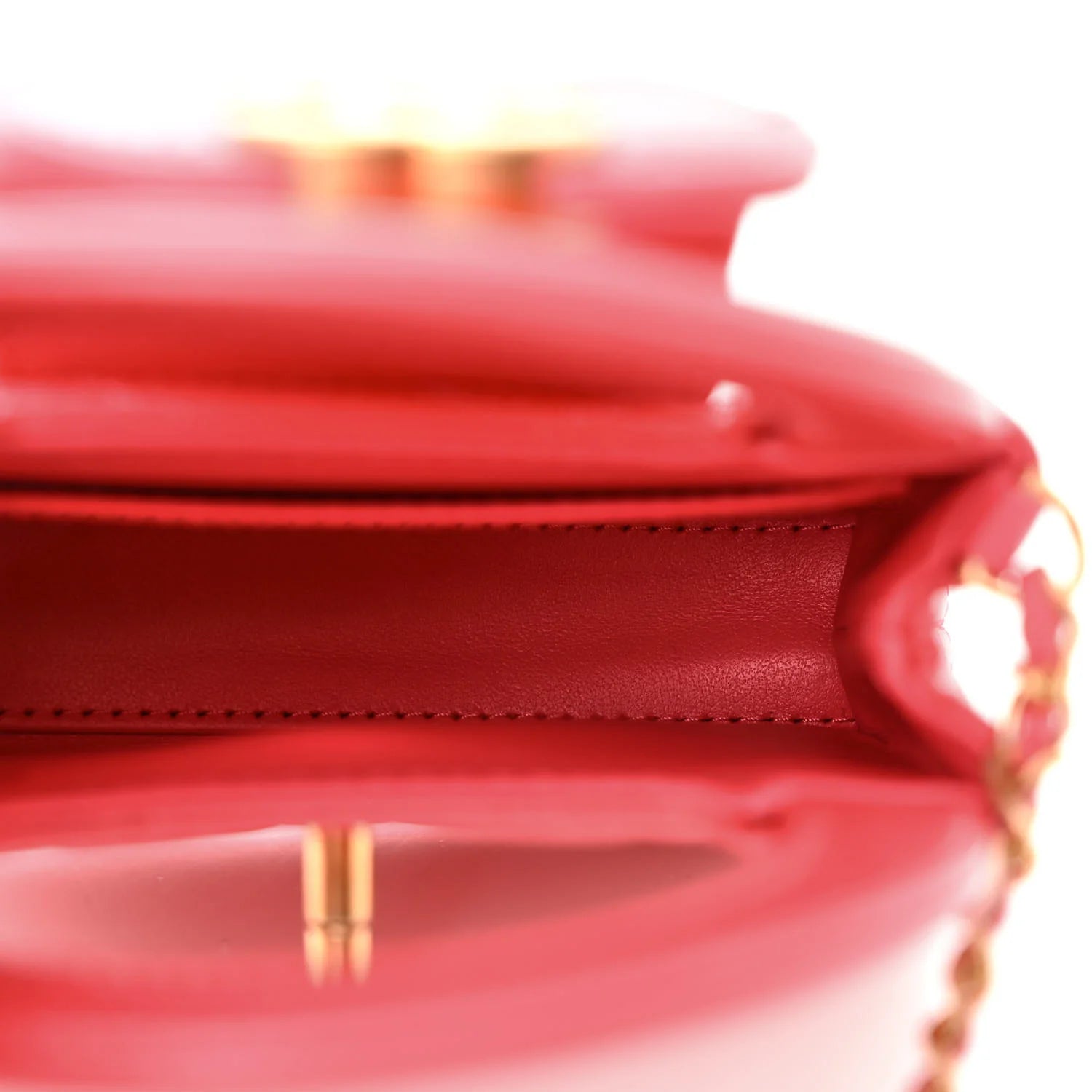 Shiny Aged Calfskin Quilted Mini Nano Kelly Shopper Dark Pink