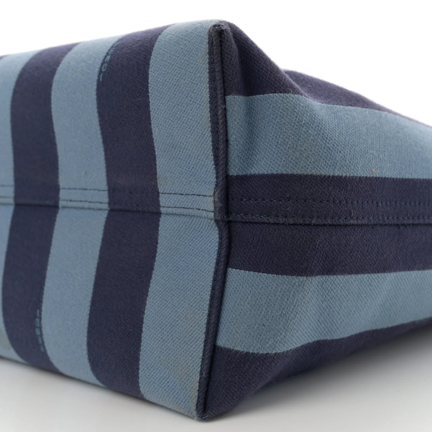 Pequin Vitello Logo Shopper Tote Blue