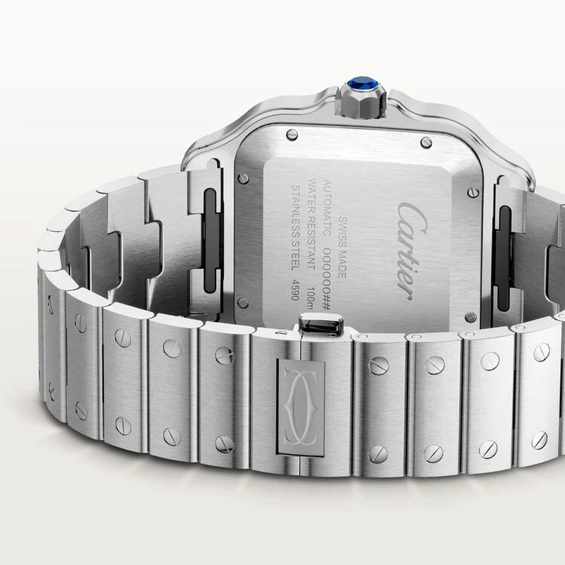 Unworn  Santos De  Dual Time, Stainless Steel, 40.2Mm, Ref# WSSA0076, Box and Papers