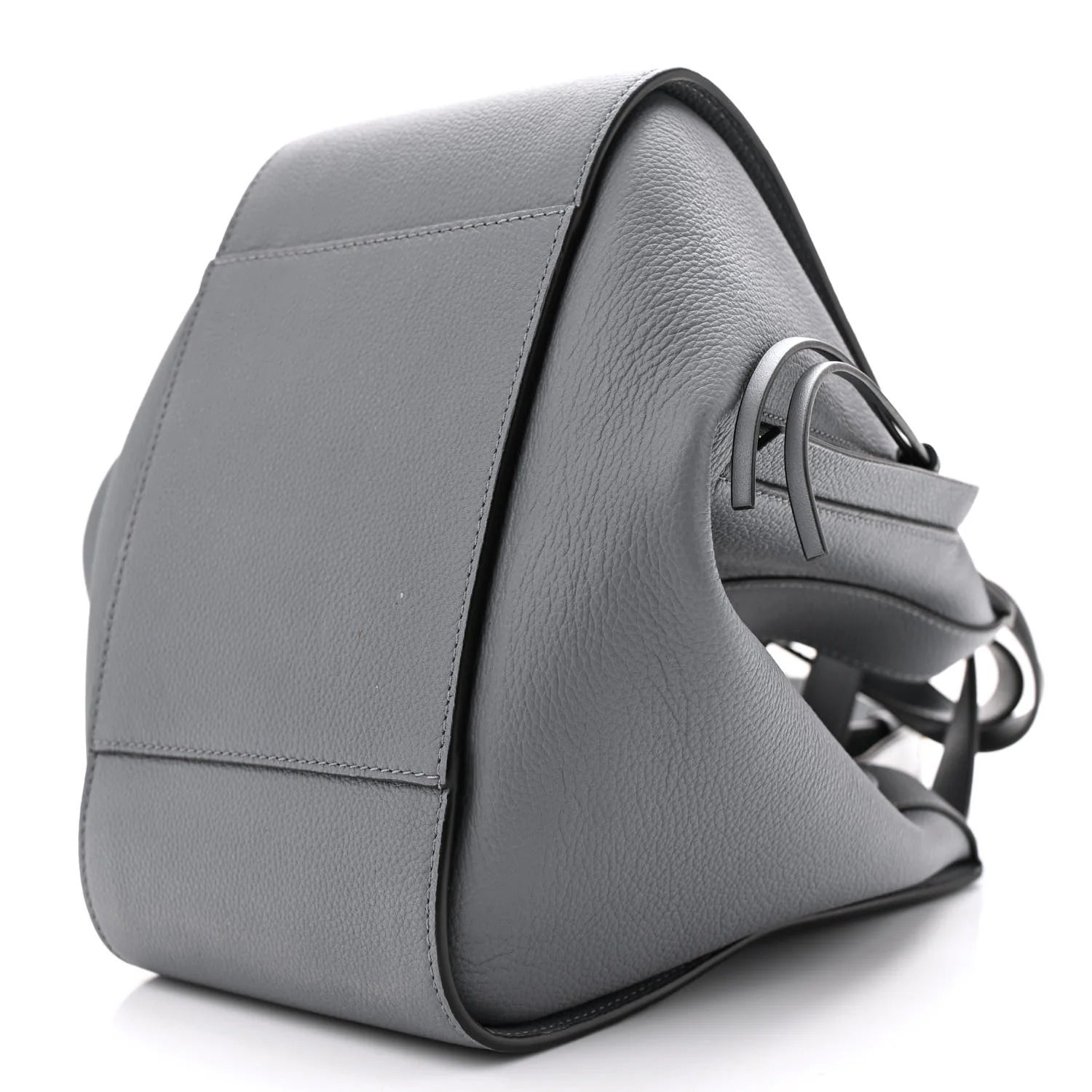 Grained Calfskin Small Hammock Shoulder Bag Asphalt