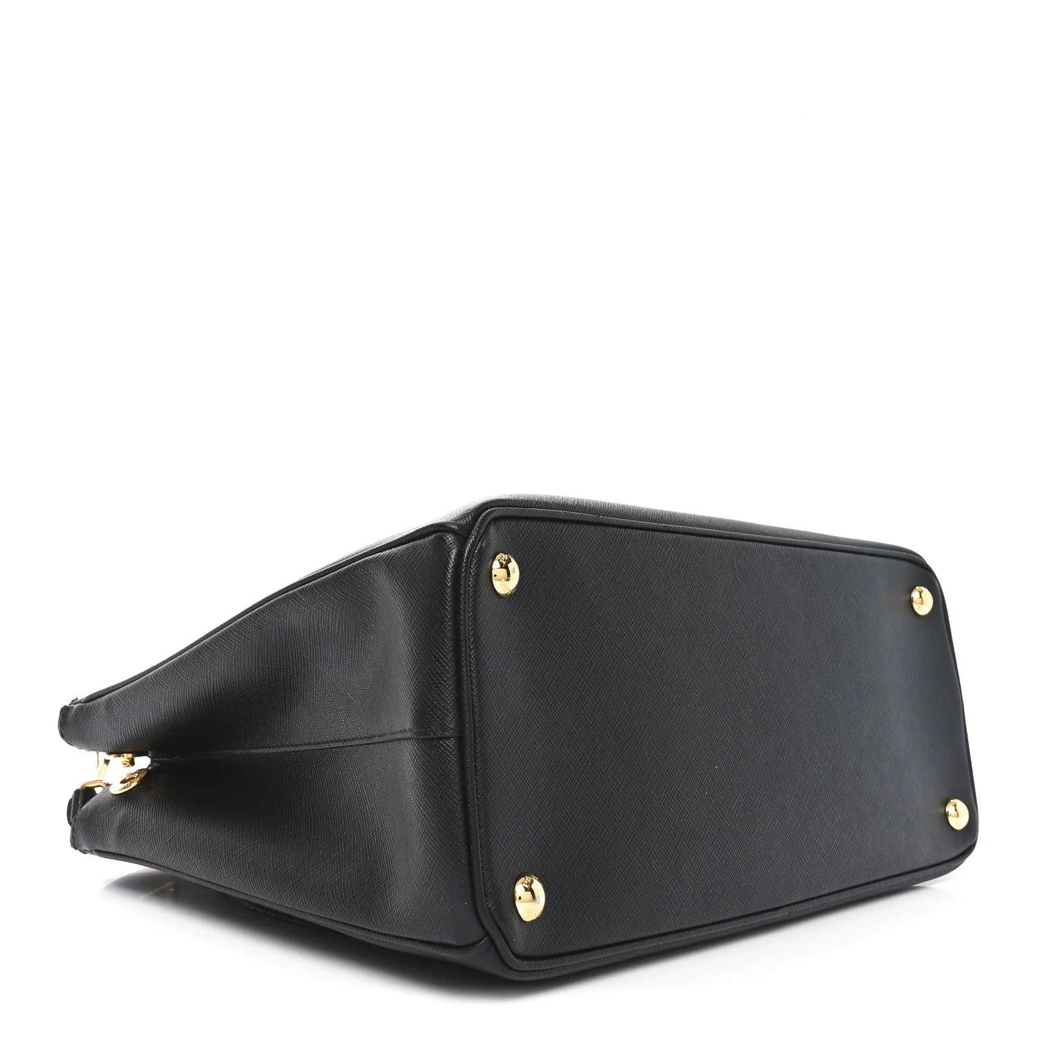 Saffiano Lux Large Galleria Double Zip Tote Black