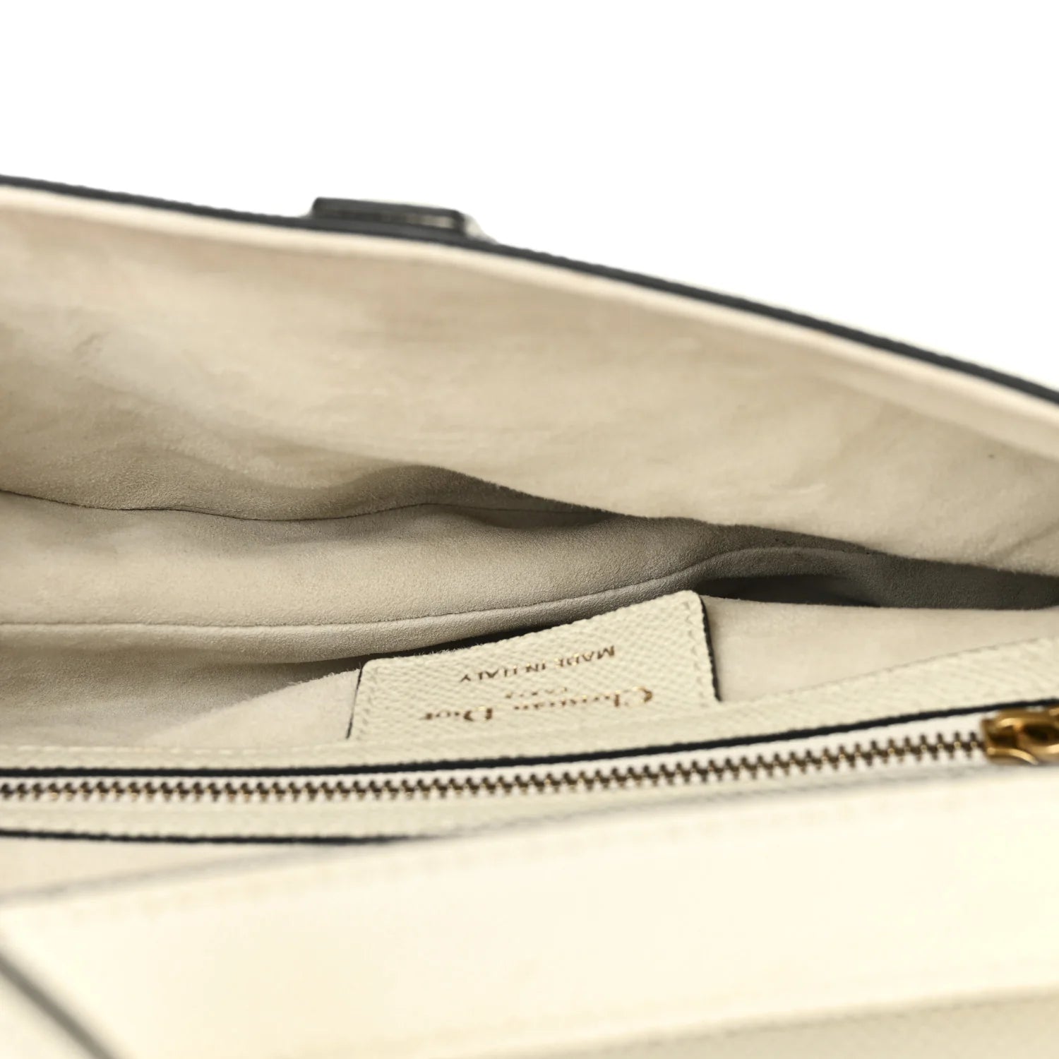 Grained Calfskin Saddle Bag White