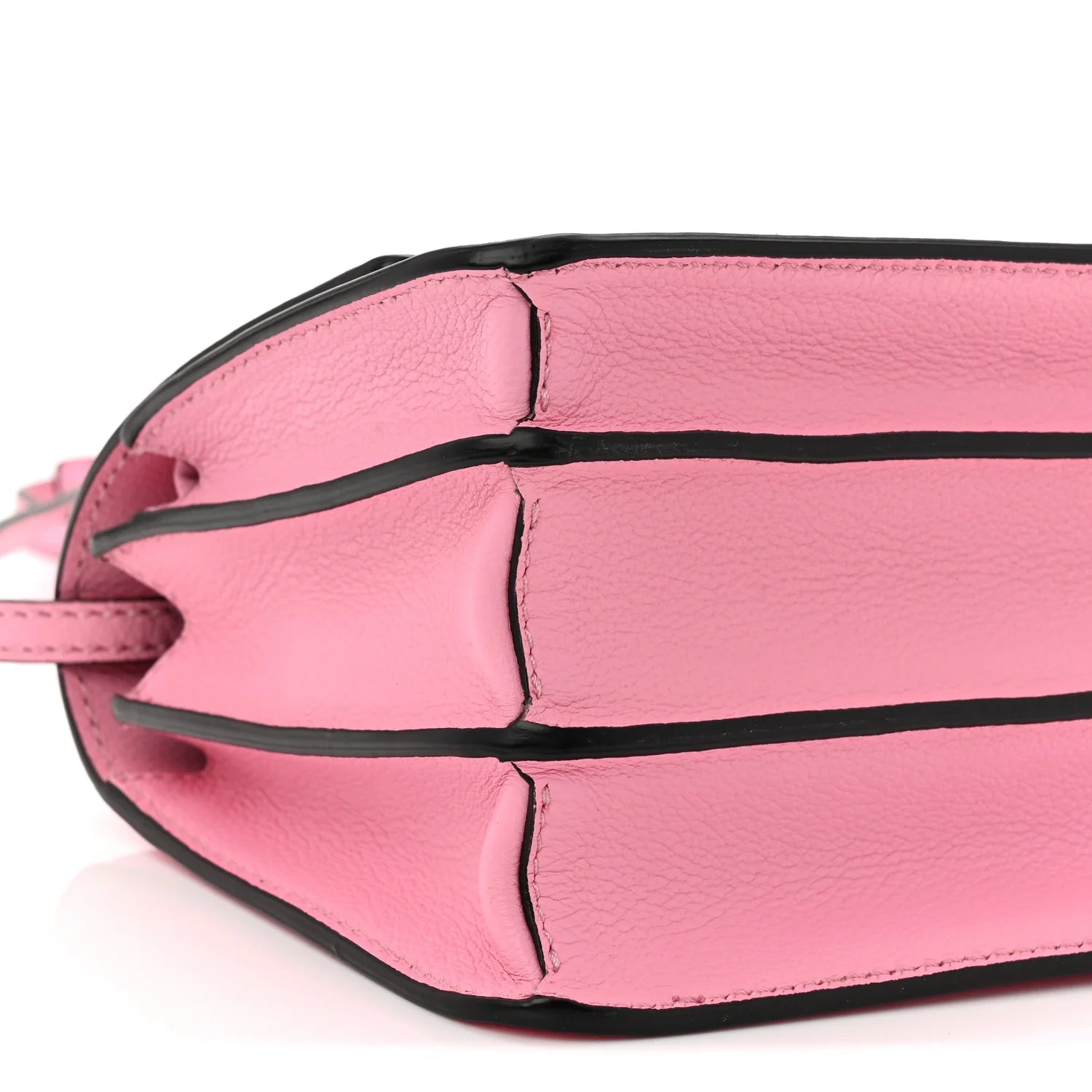 Grained Calfskin La Medusa Flap Shoulder Bag Pink