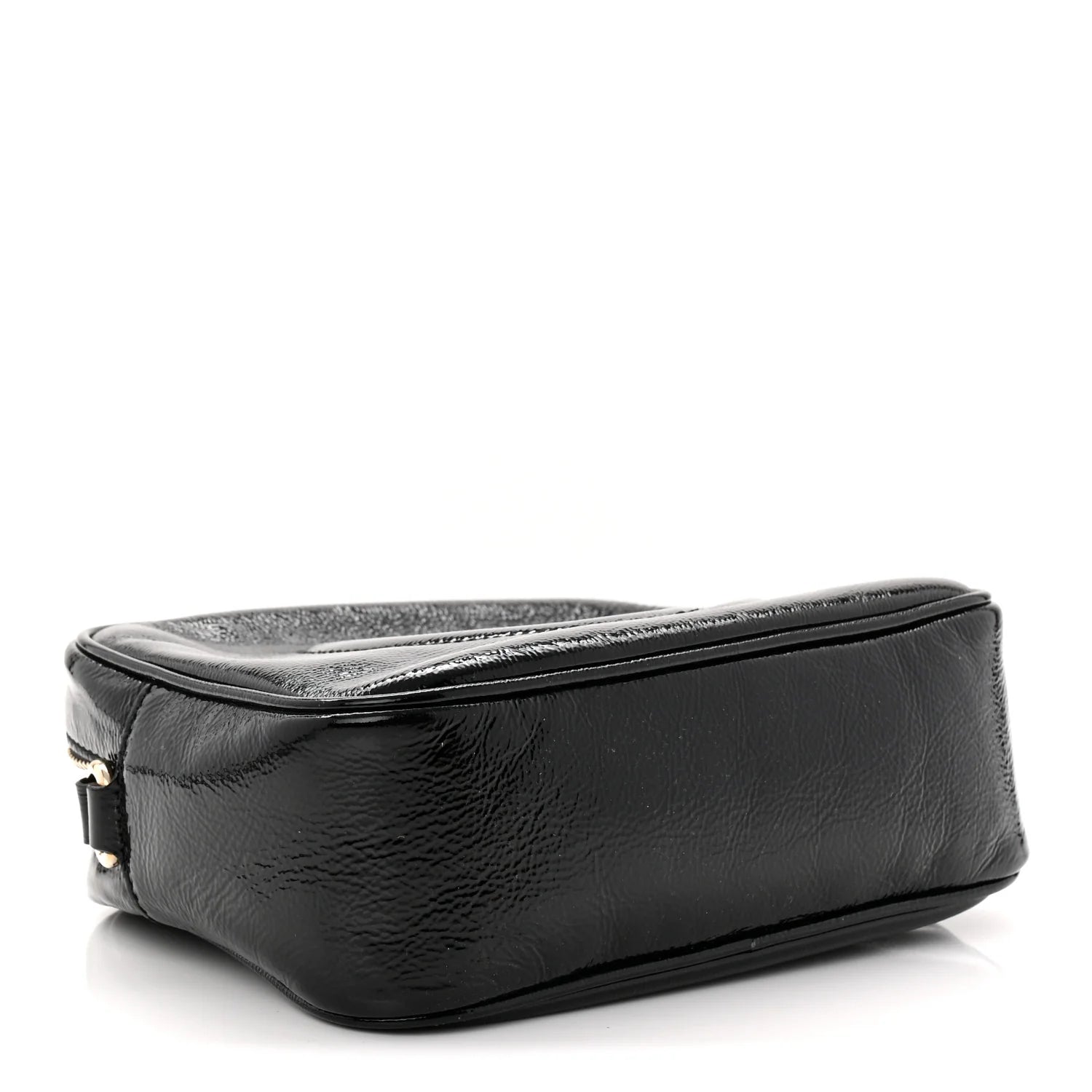 Soft Patent Small Soho Disco Bag Black