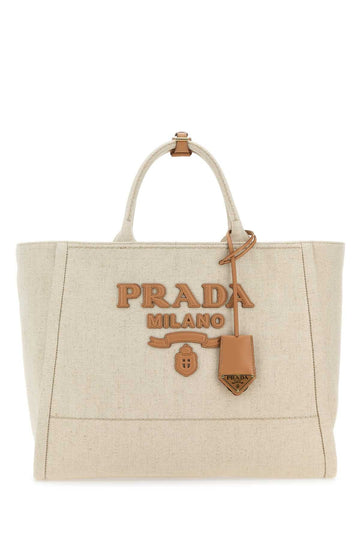 SAND CANVAS SHOPPING BAG