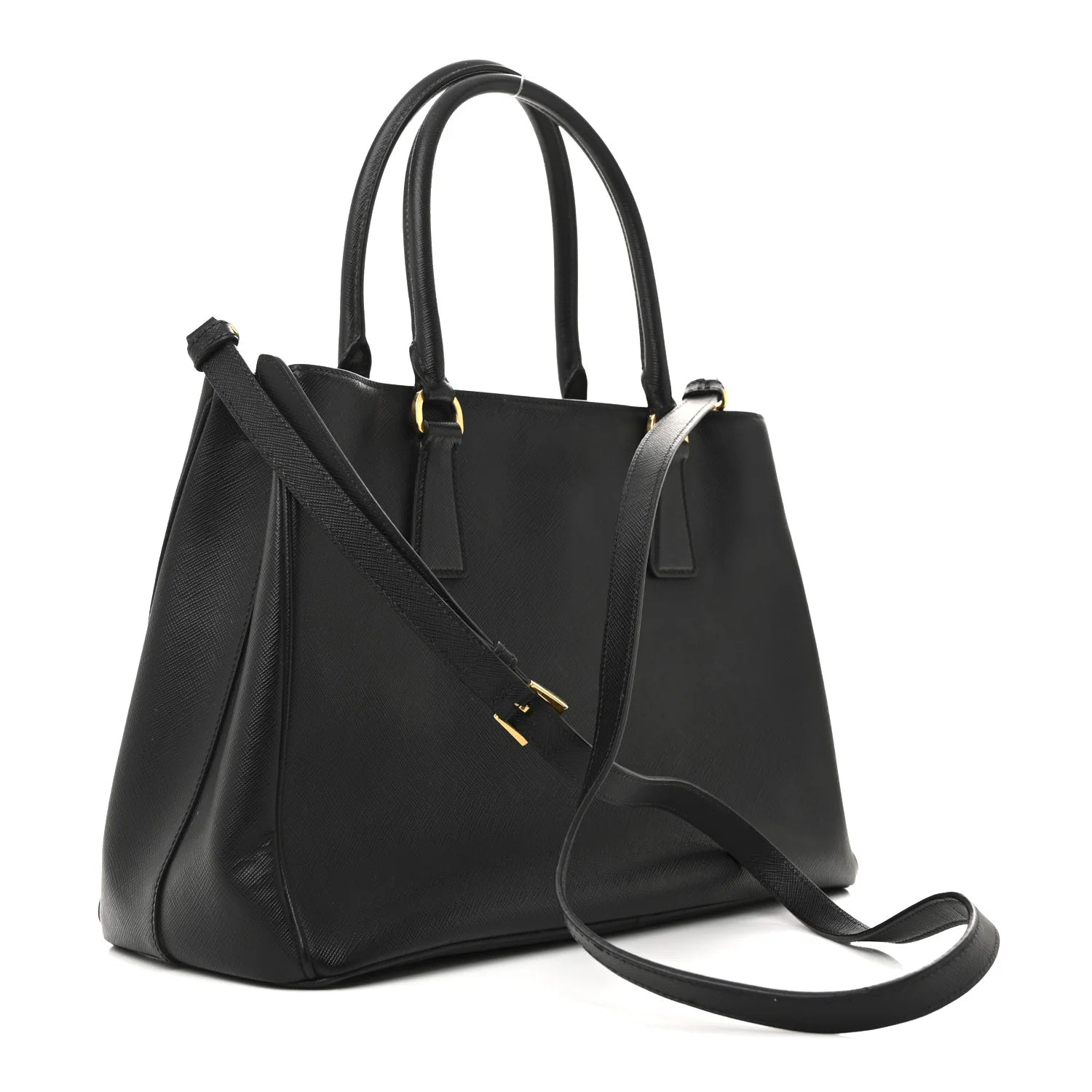 Saffiano Lux Medium Tote Black