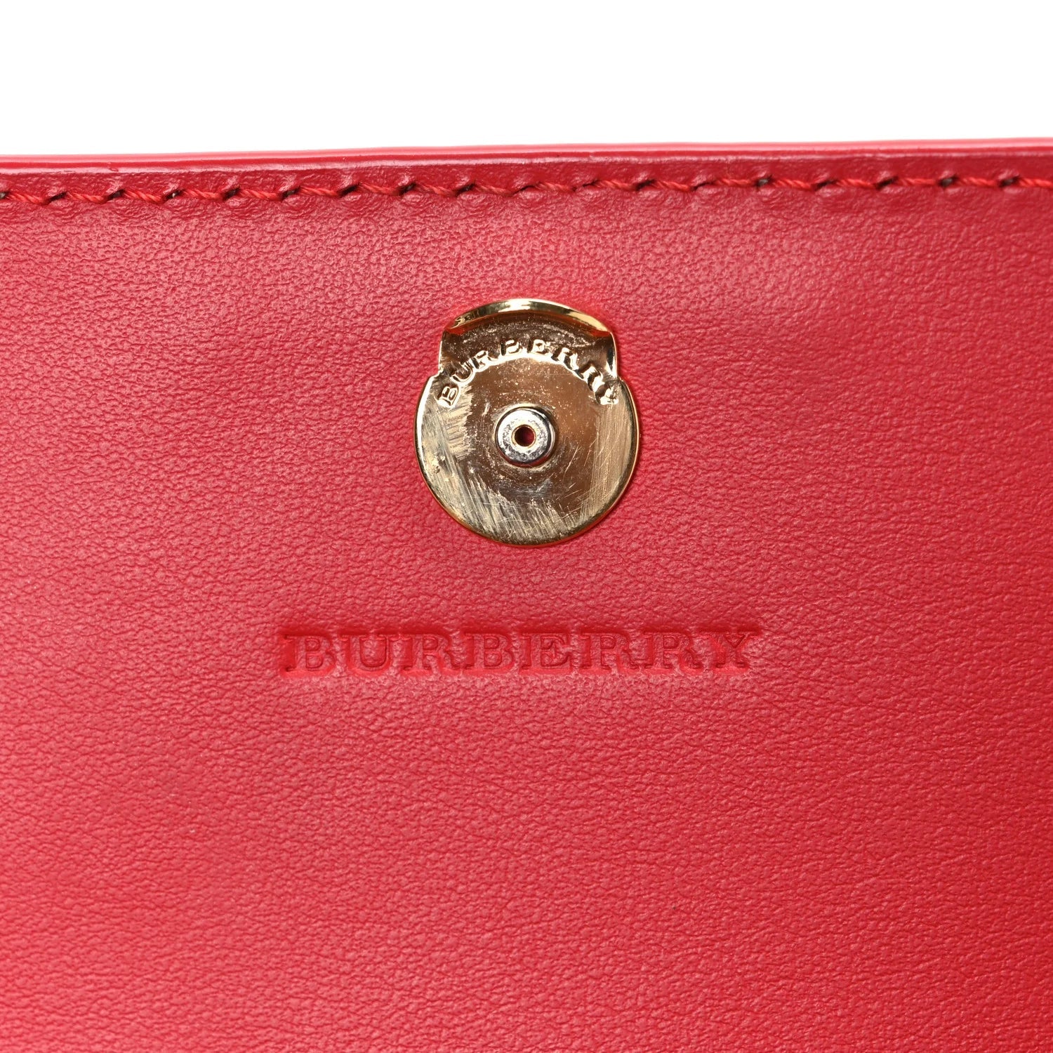 Haymarket Check Henley Wallet on Chain Coral Red