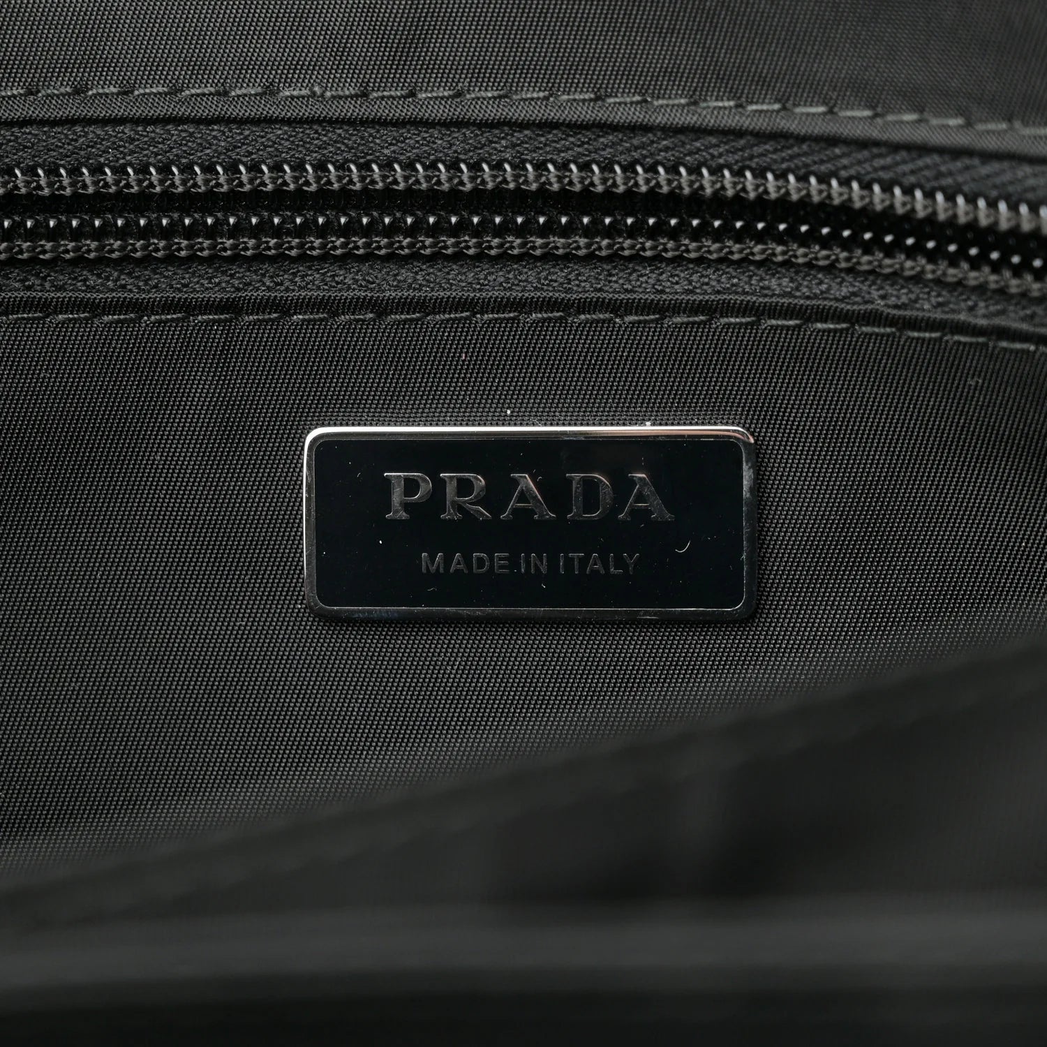 Re-Nylon Vitello Padded Large Flap Shoulder Bag Black