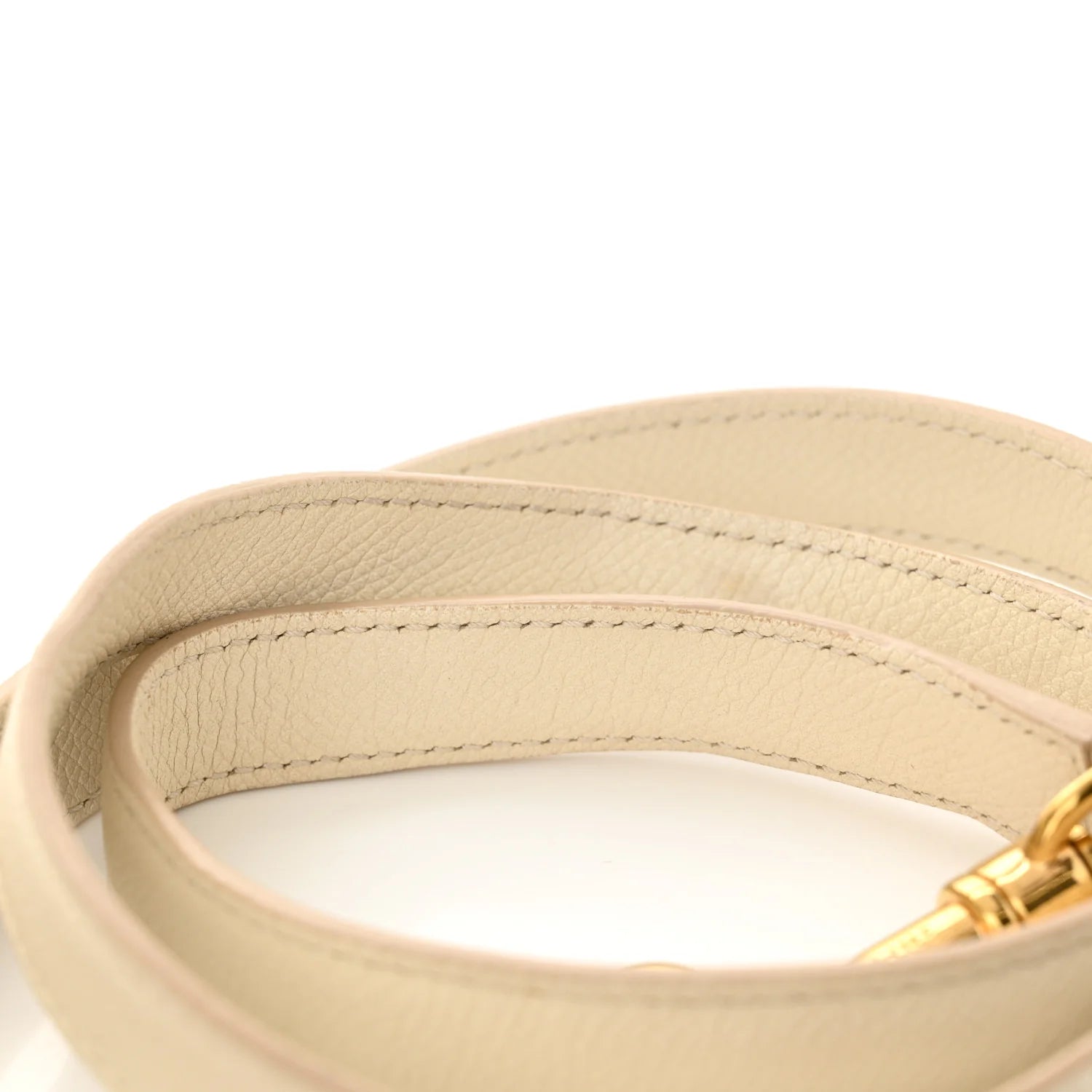 Grained Calfskin Micro Belt Bag White