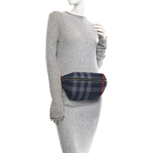 House Check Sonny Bum Bag Navy Grey