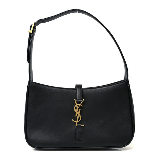 Smooth Calfskin Le 5 a 7 Hobo Black