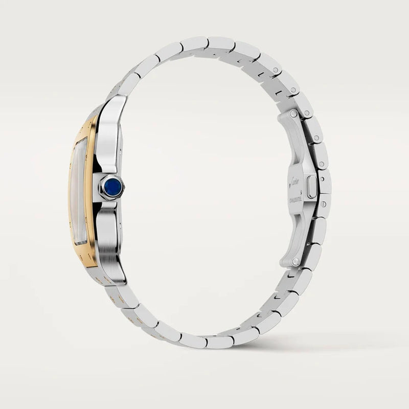 Unworn  Santos De , Stainless Steel and 18K Yellow Gold, 39.8Mm, Ref# W2SA0009, Box and Papers