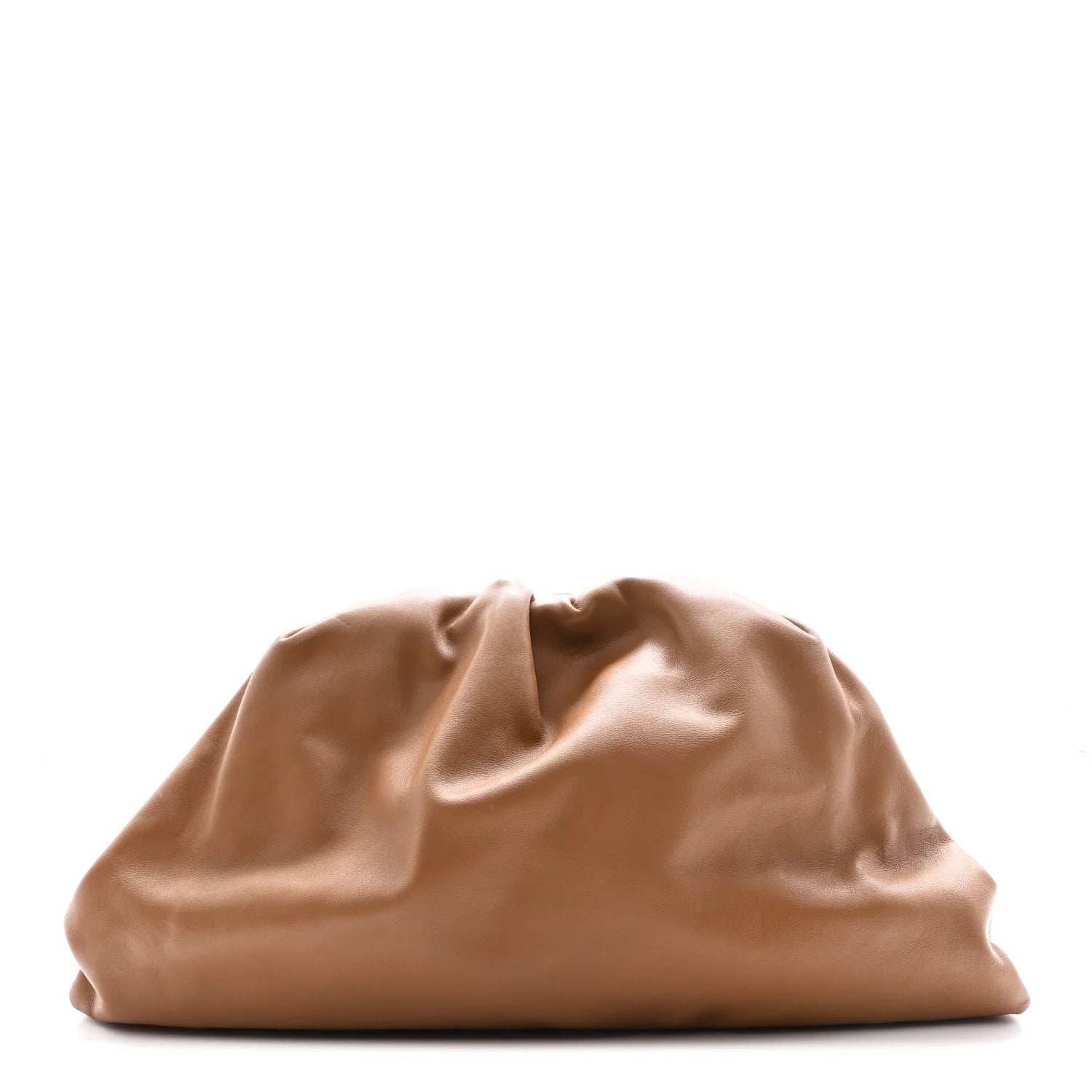 Smooth Butter Calf the Pouch Oversized Clutch Cammello